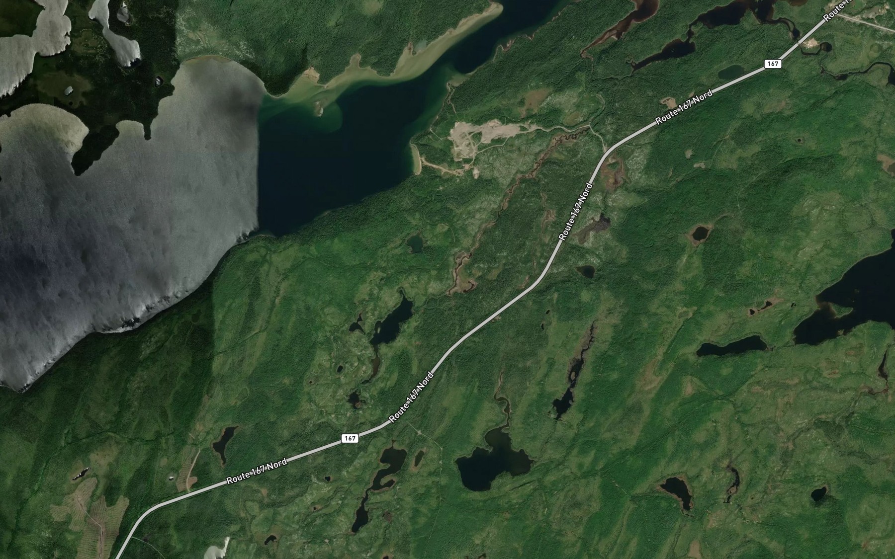 Satellite map of the Ruisseau Kaawaasaasikuch