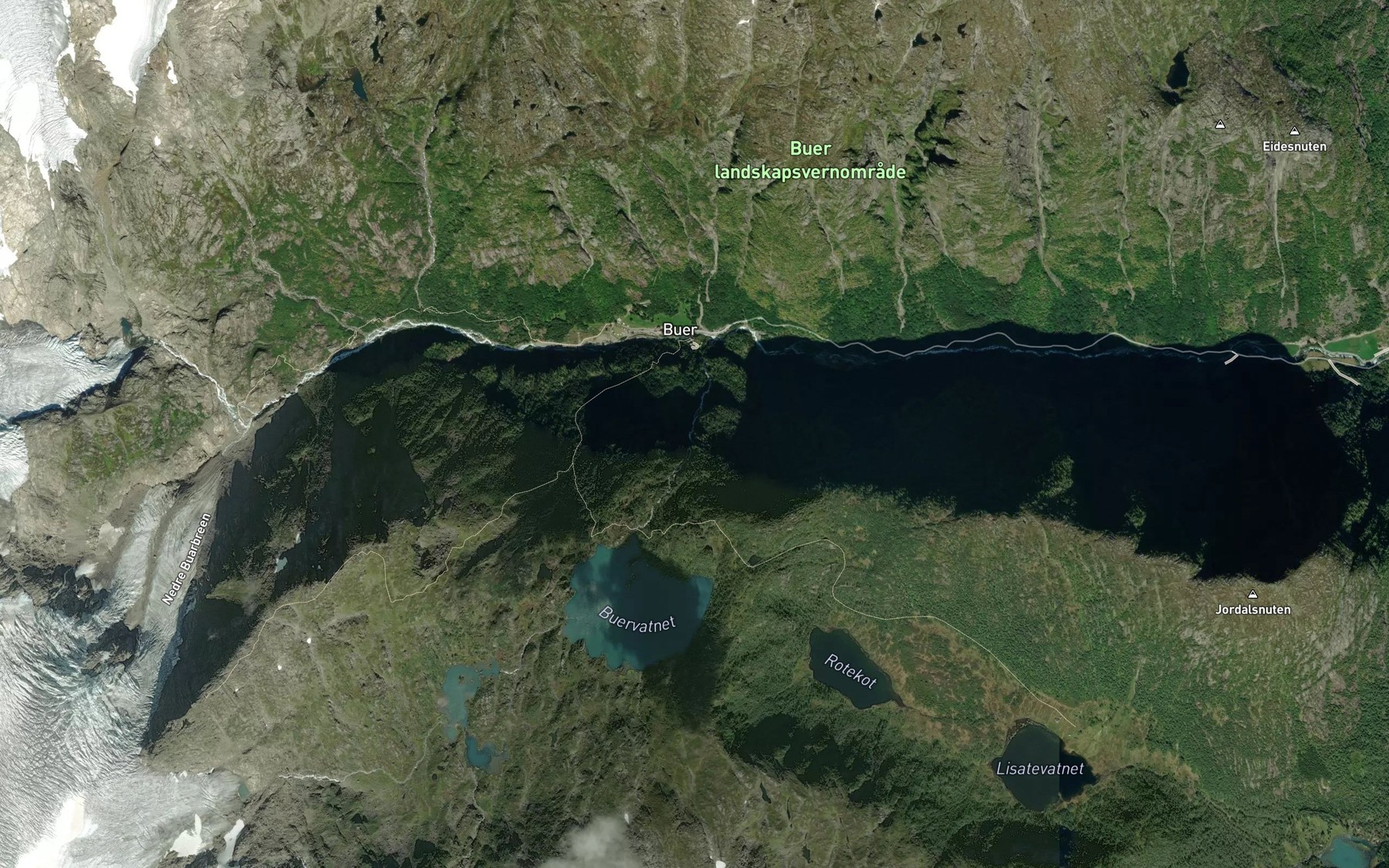 Satellite map of the Reinana