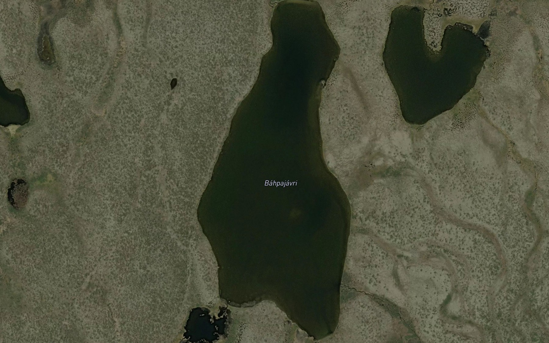 Satellite map of the Bappajavri
