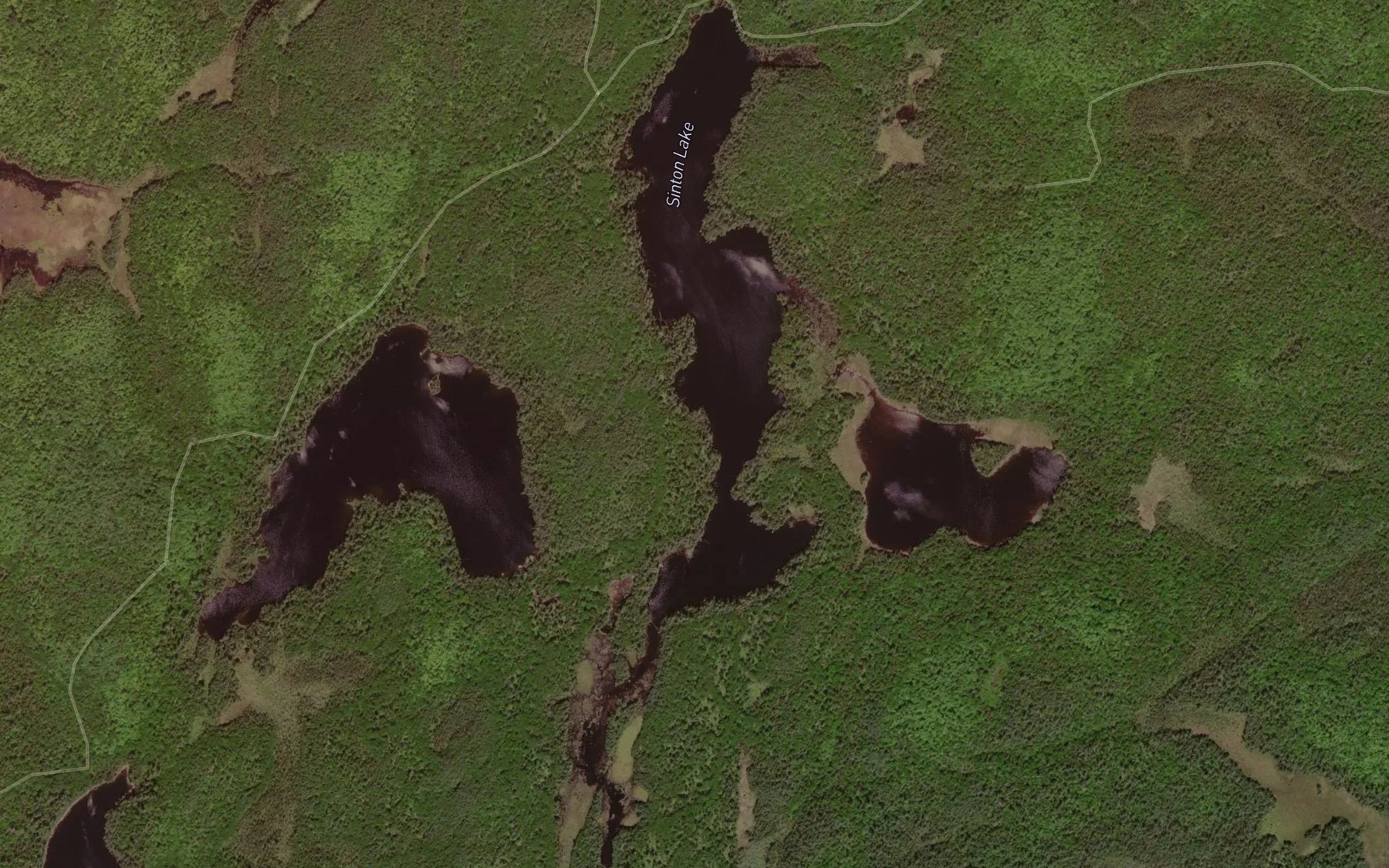 Satellite map of the Sinton Lake