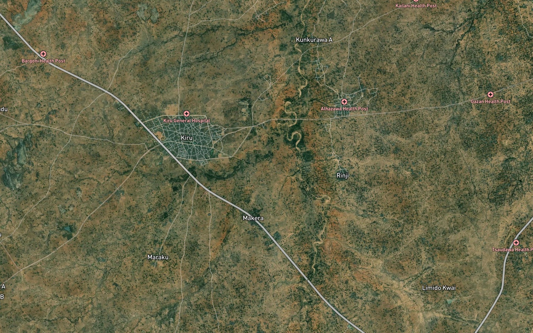 Satellite map of the River Tukupe