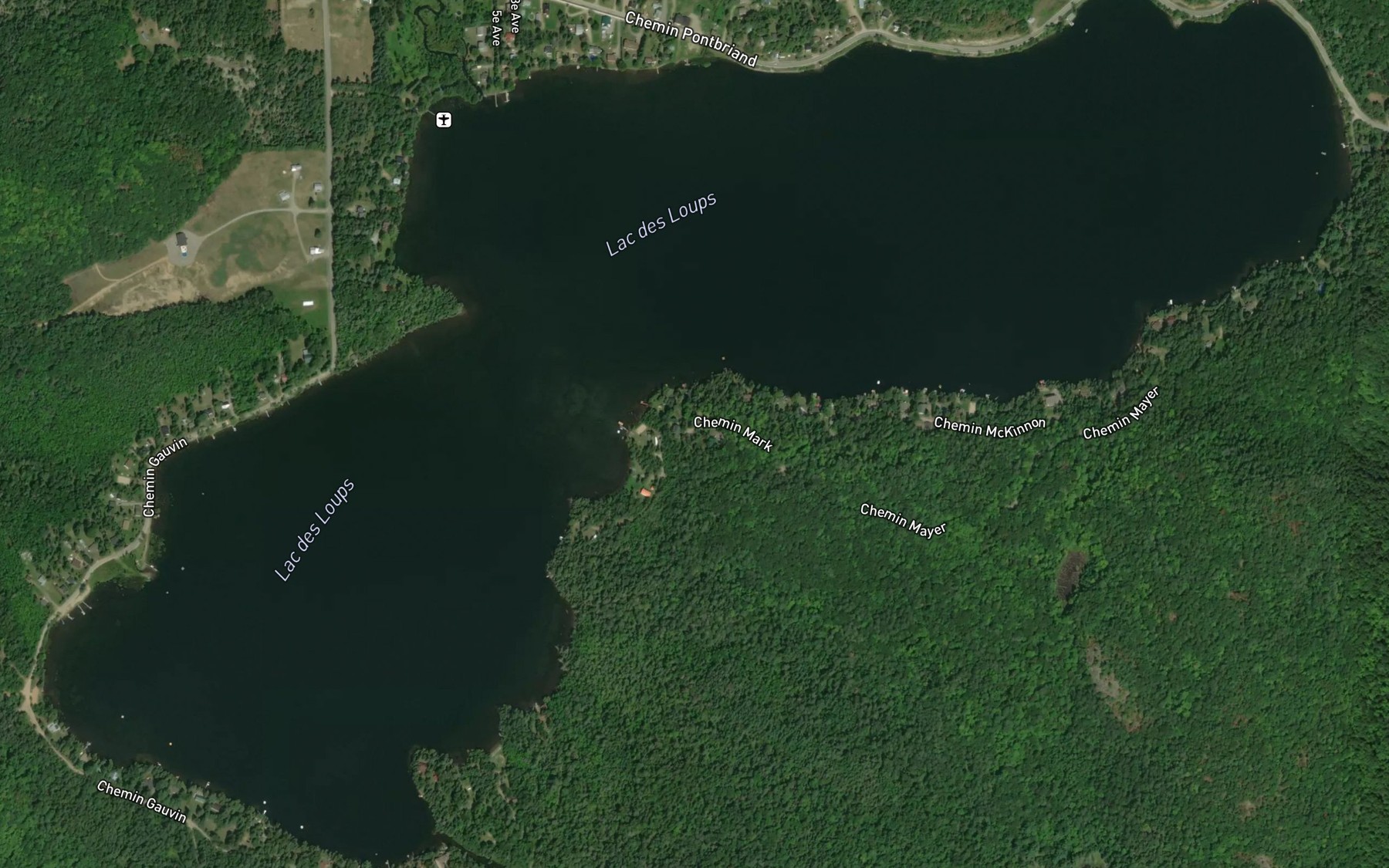 Satellite map of the Lac des Loups