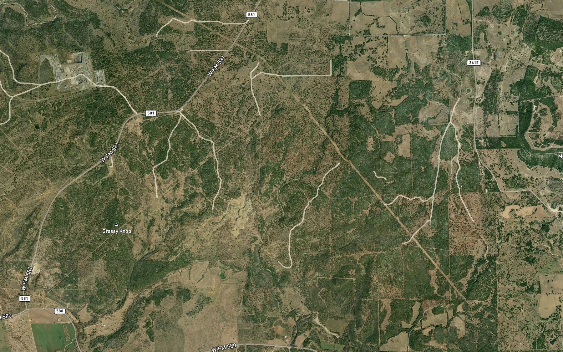 Satellite map of the Lost Spring