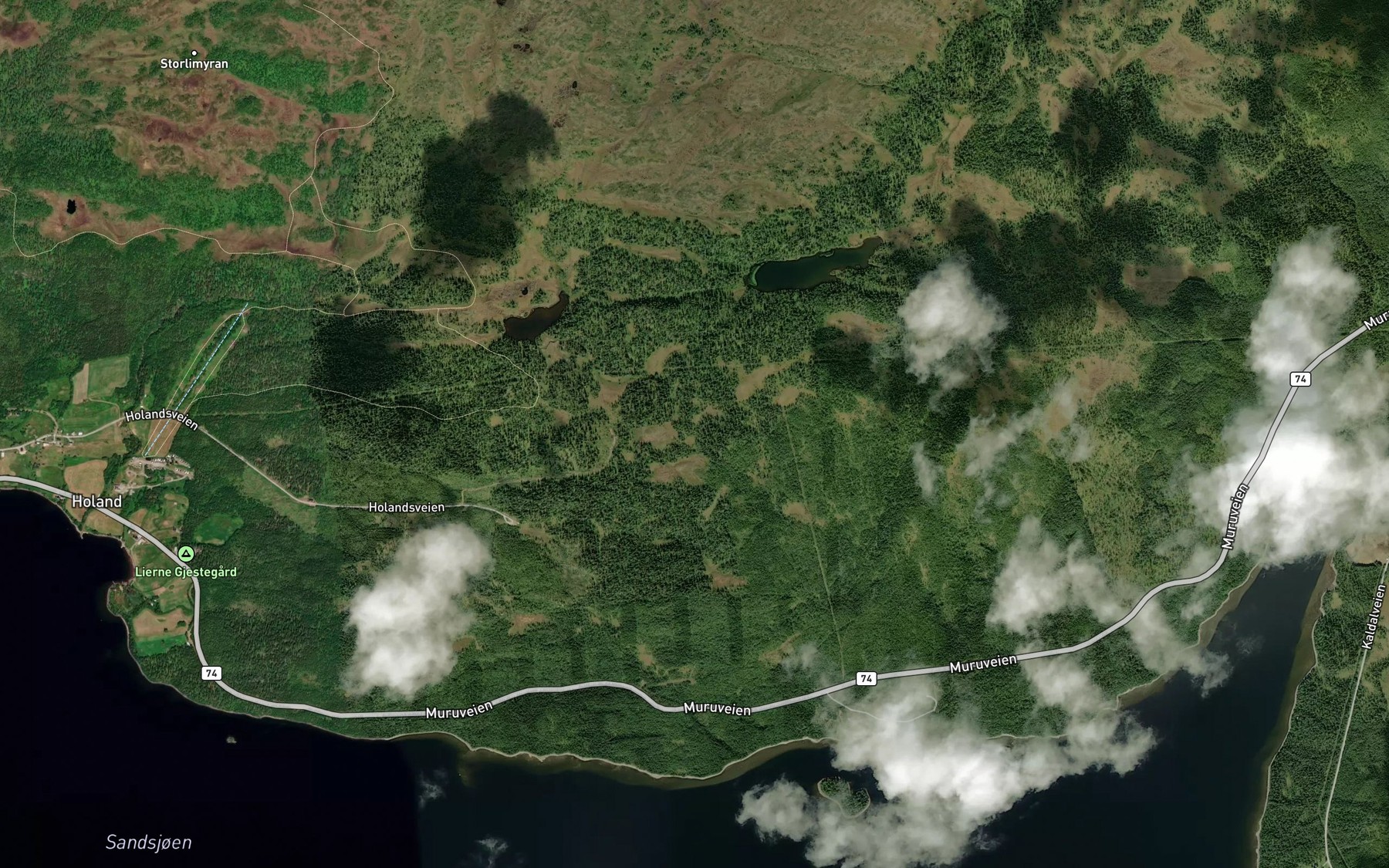 Satellite map of the Oybekken