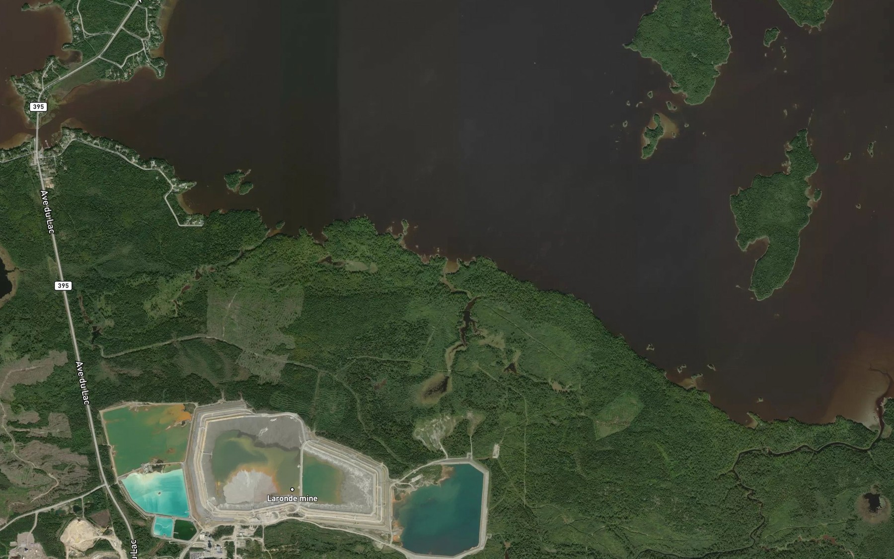 Satellite map of the Ruisseau Gagne