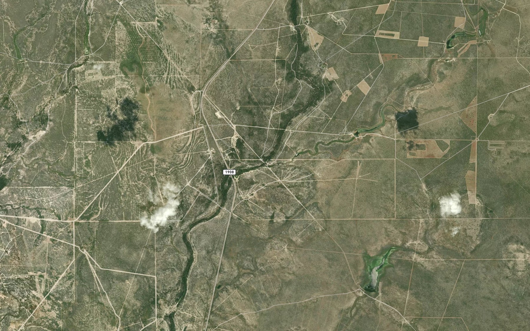 Satellite map of the Salado Creek