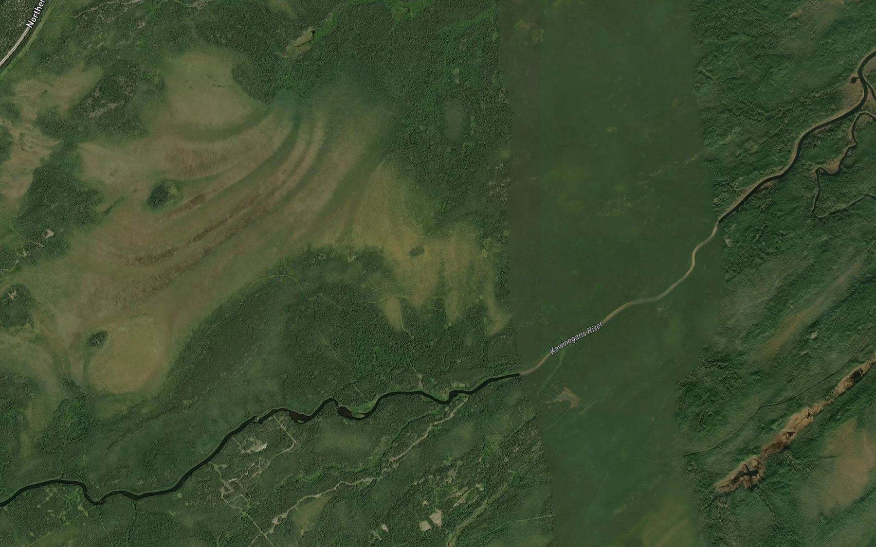 Satellite map of the Kukuku Rapids