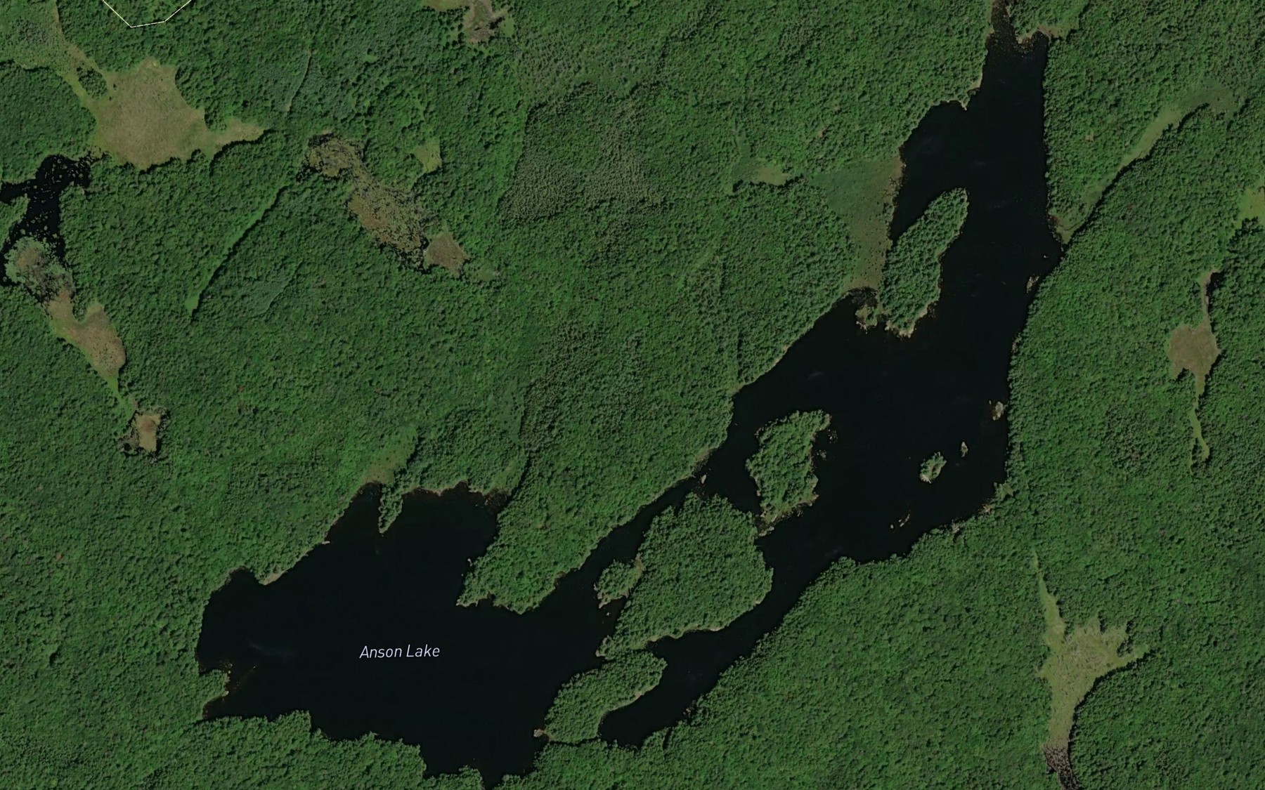 Satellite map of the Anson Lake