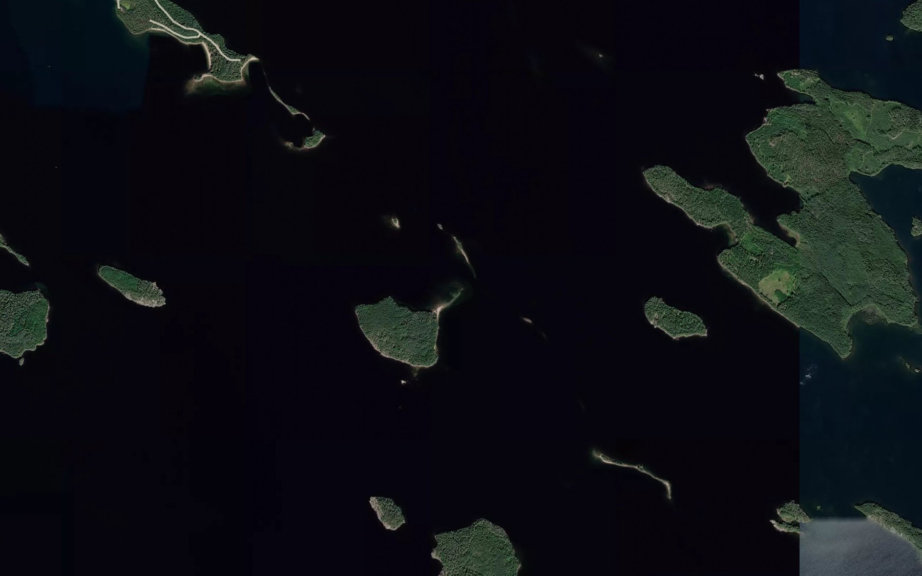 Satellite map of the Eevanluodot
