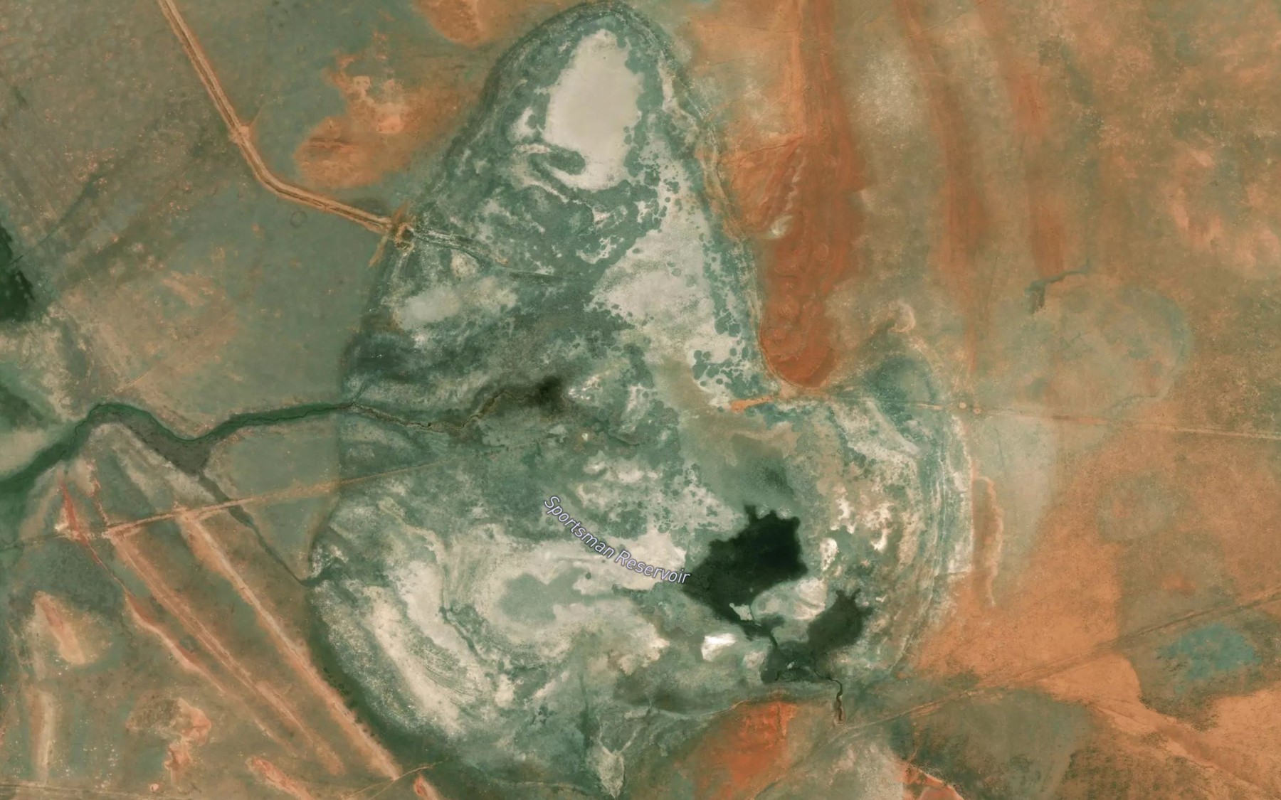 Satellite map of the Sportsman Lake