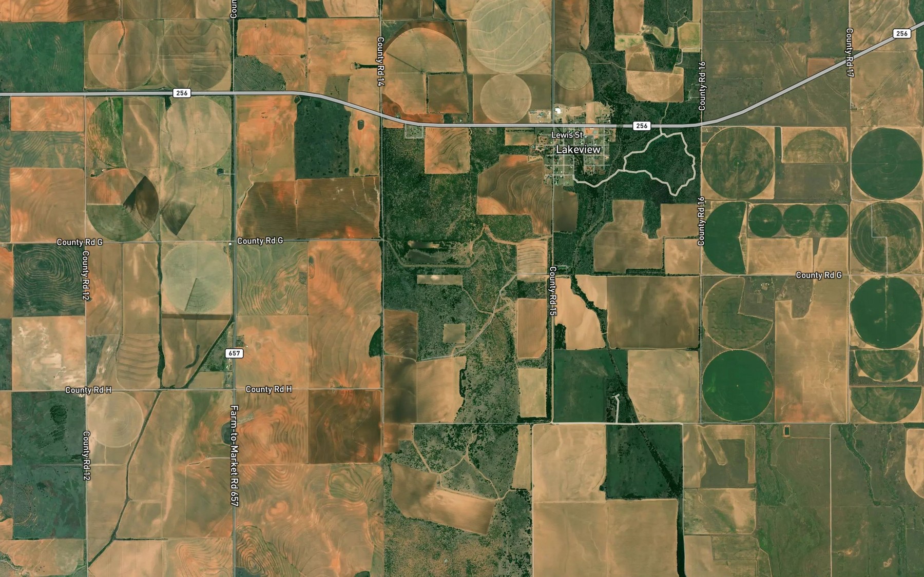 Satellite map of the Soil Conservation Service Site 16 Reservoir