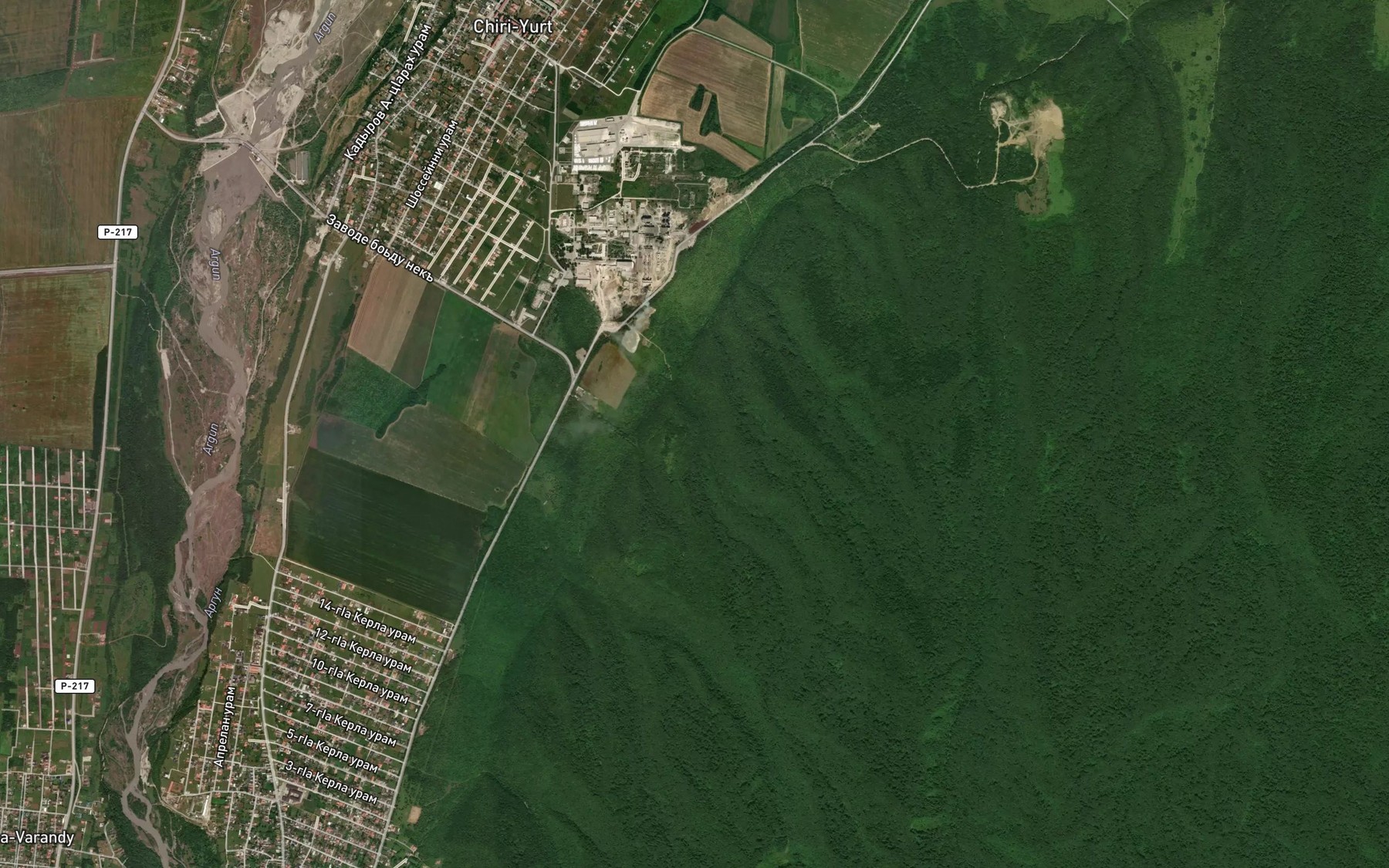 Satellite map of the Sheshli-Aynch