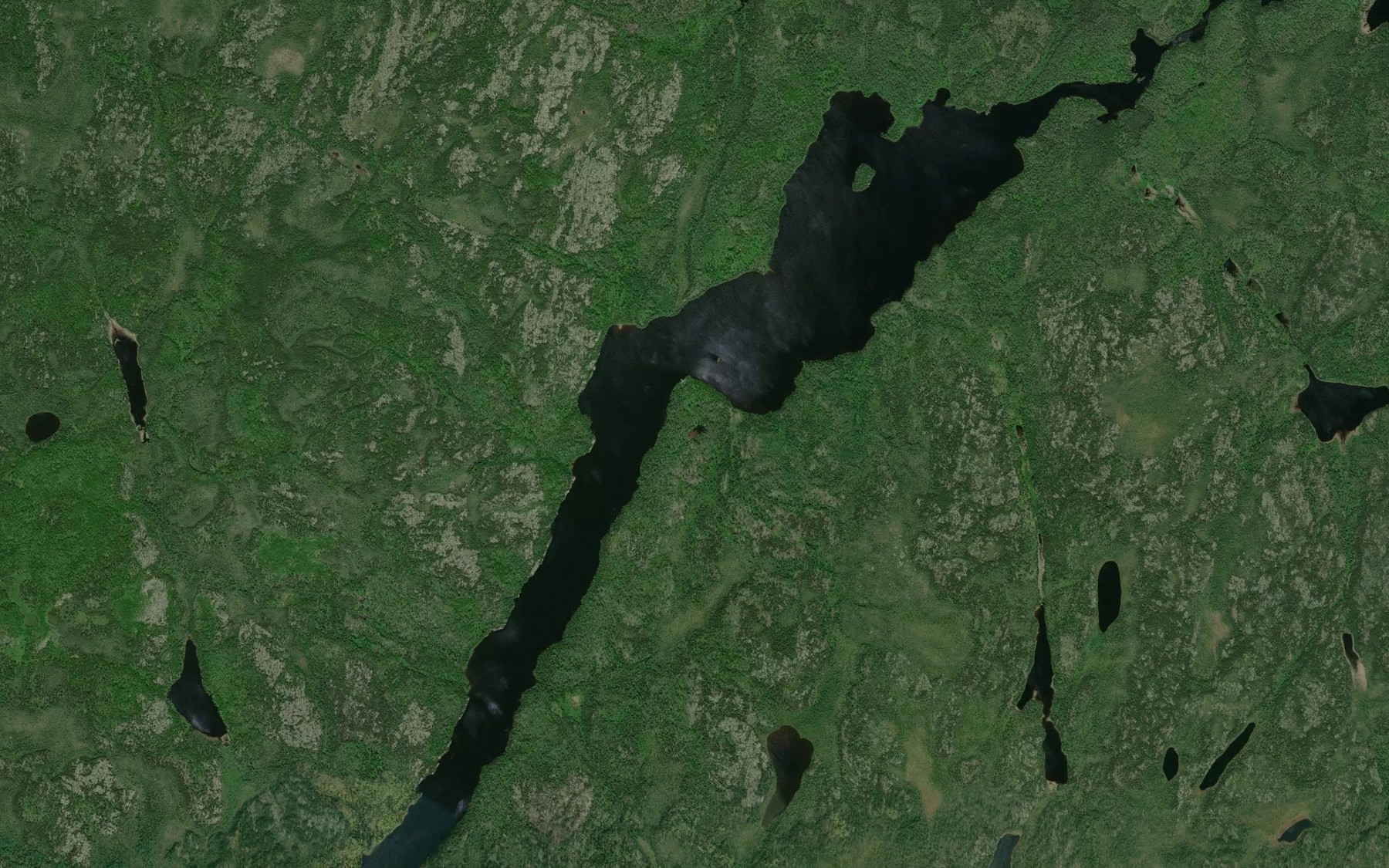 Satellite map of the Opichuan Lake