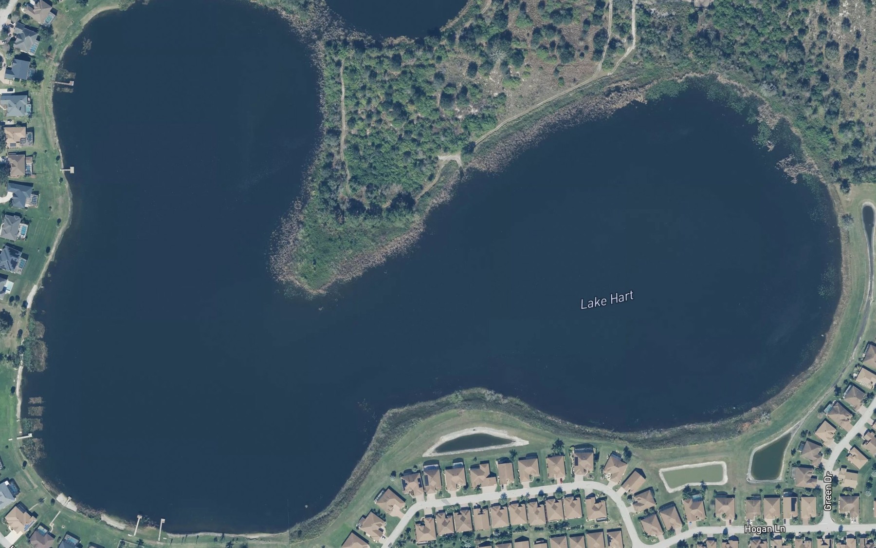 Satellite map of the Lake Hart