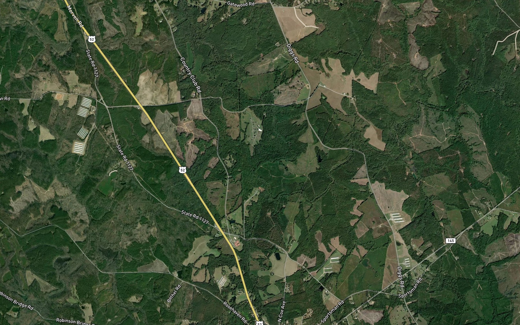 Satellite map of the North Fork Jones Creek