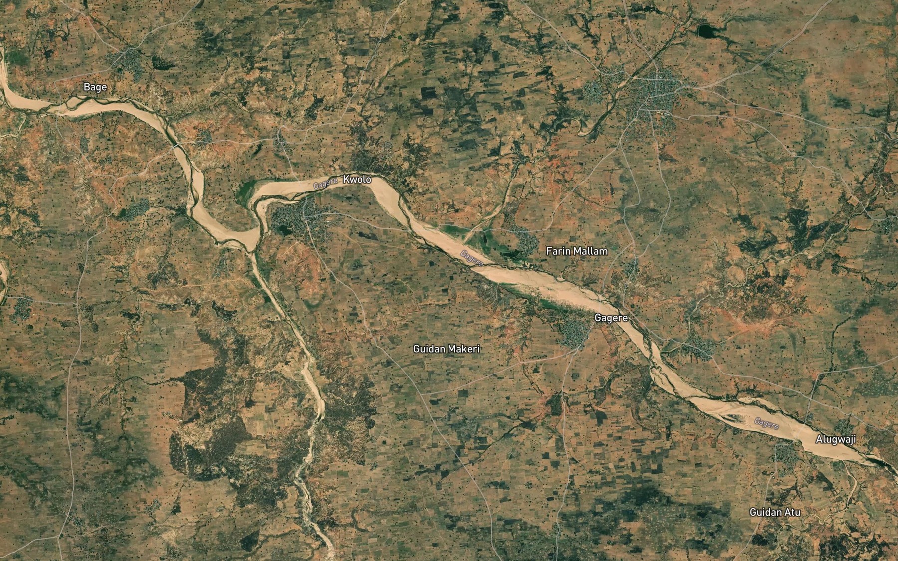 Satellite map of the Sadanu