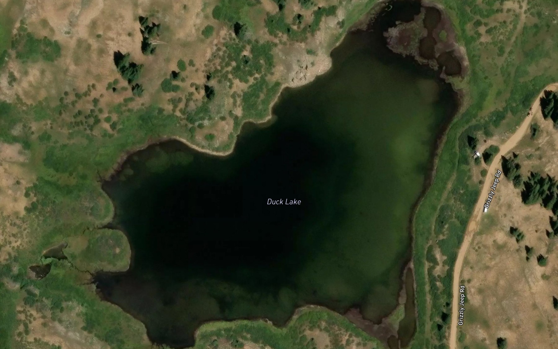 Satellite map of the Duck Lake