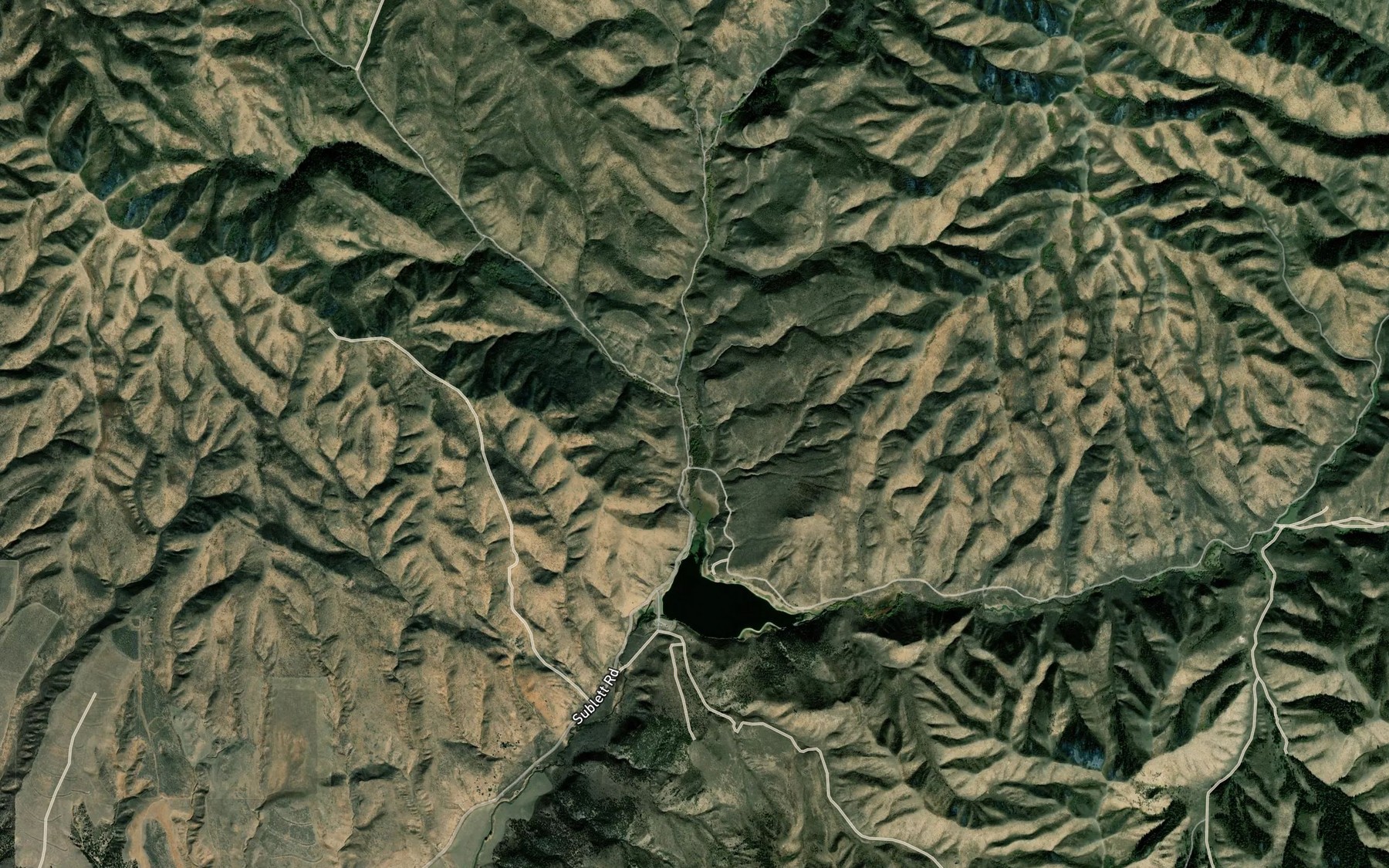 Satellite map of the Lake Fork