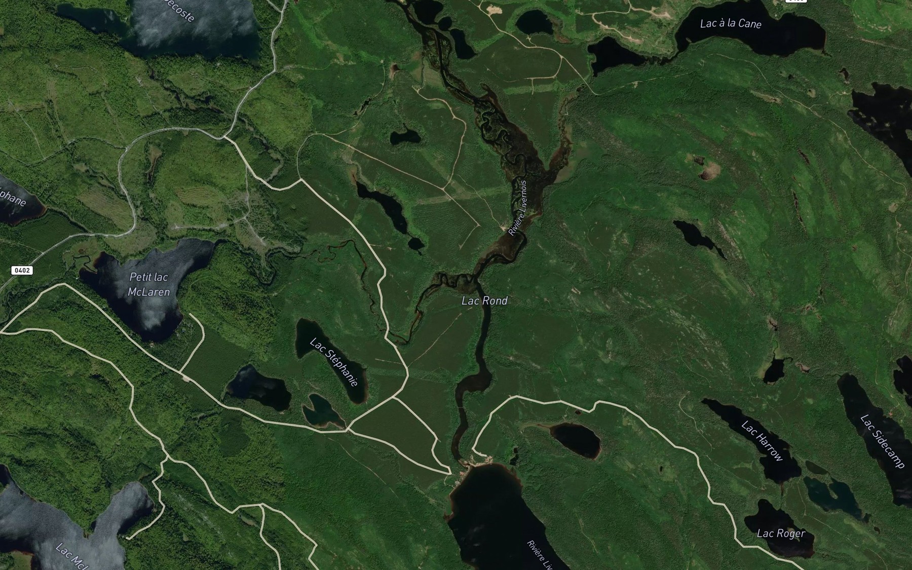 Satellite map of the Ruisseau du Chapeau de Paille