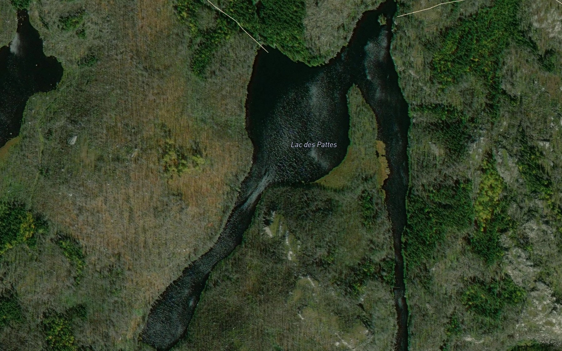 Satellite map of the Lac des Pattes