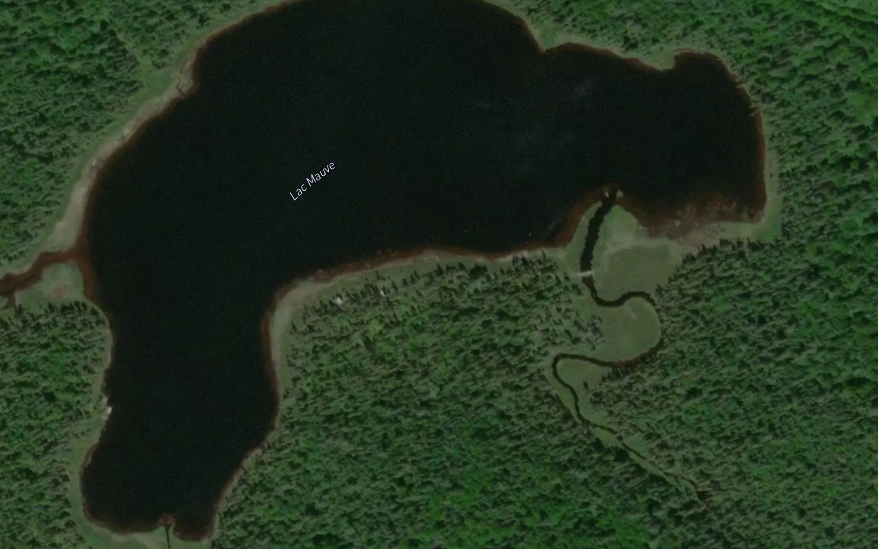 Satellite map of the Lac Mauve