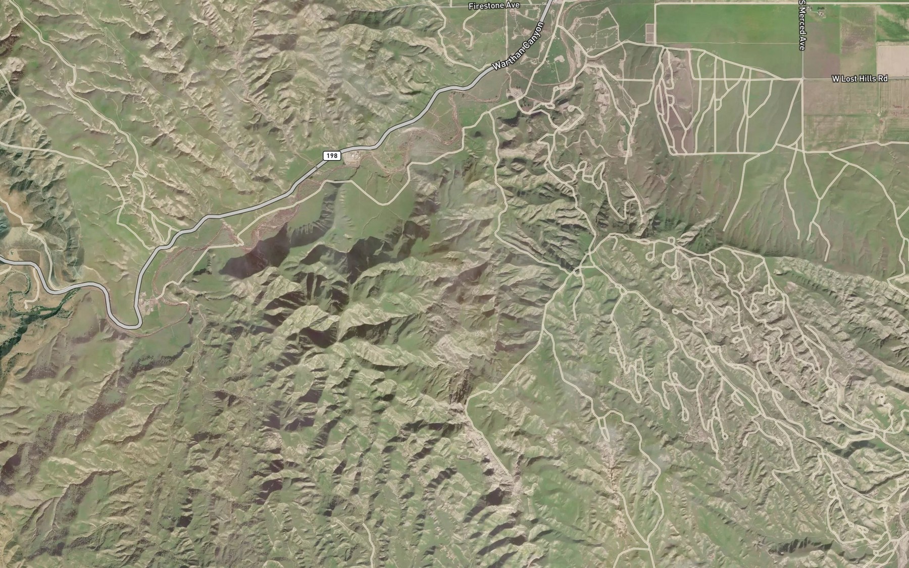 Satellite map of the Jack Spring