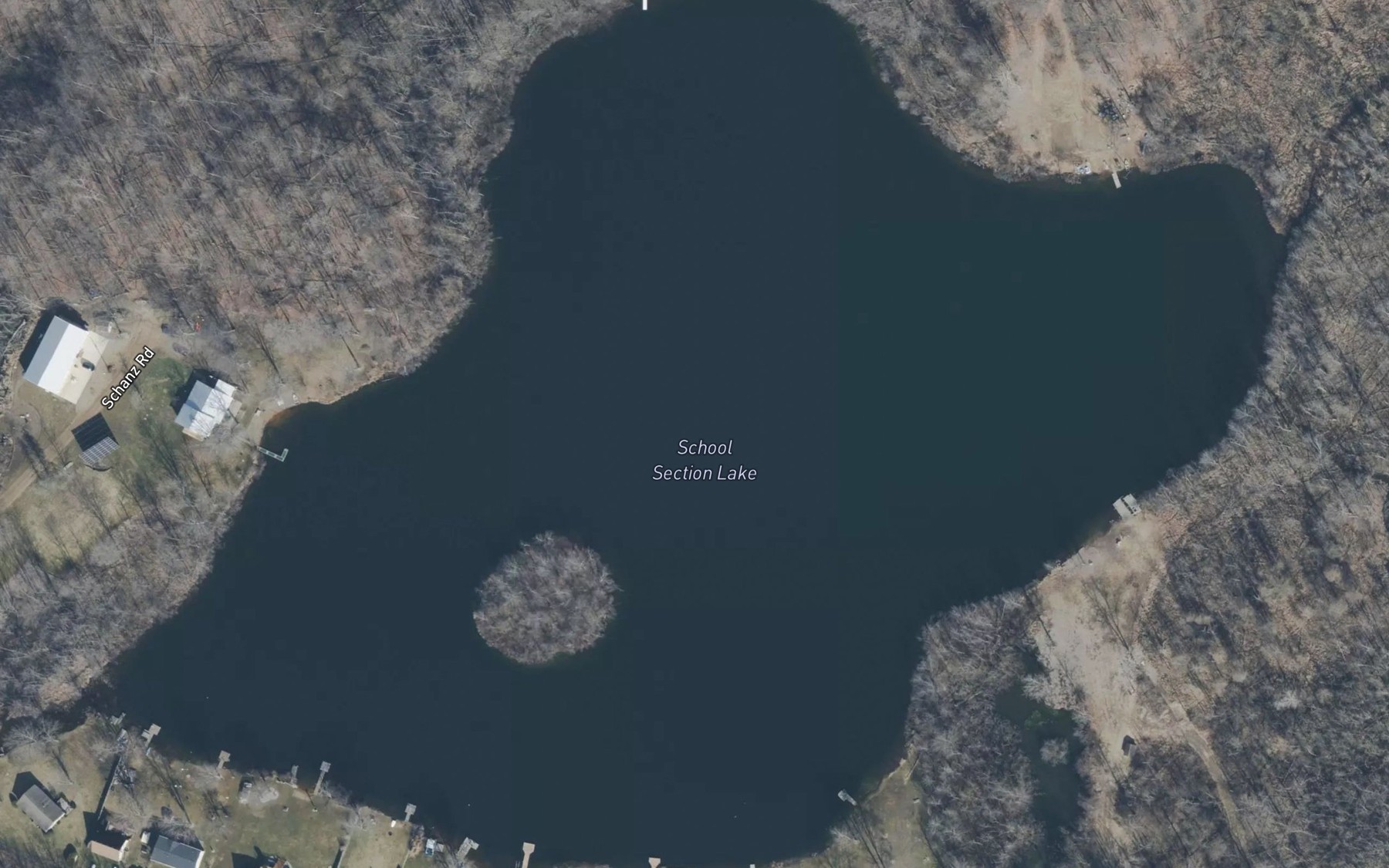 Satellite map of the School Section Lake
