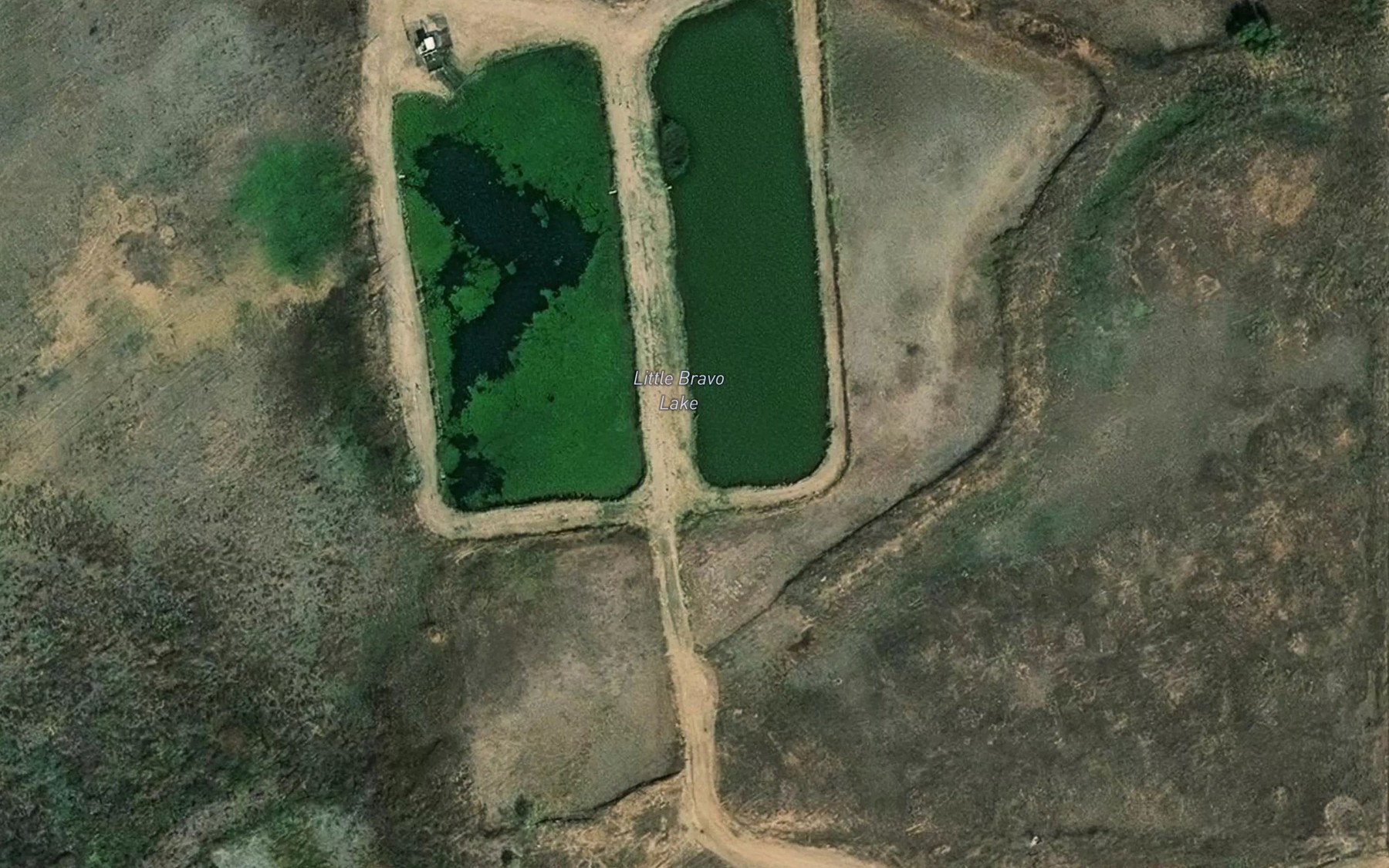 Satellite map of the Little Bravo Lake