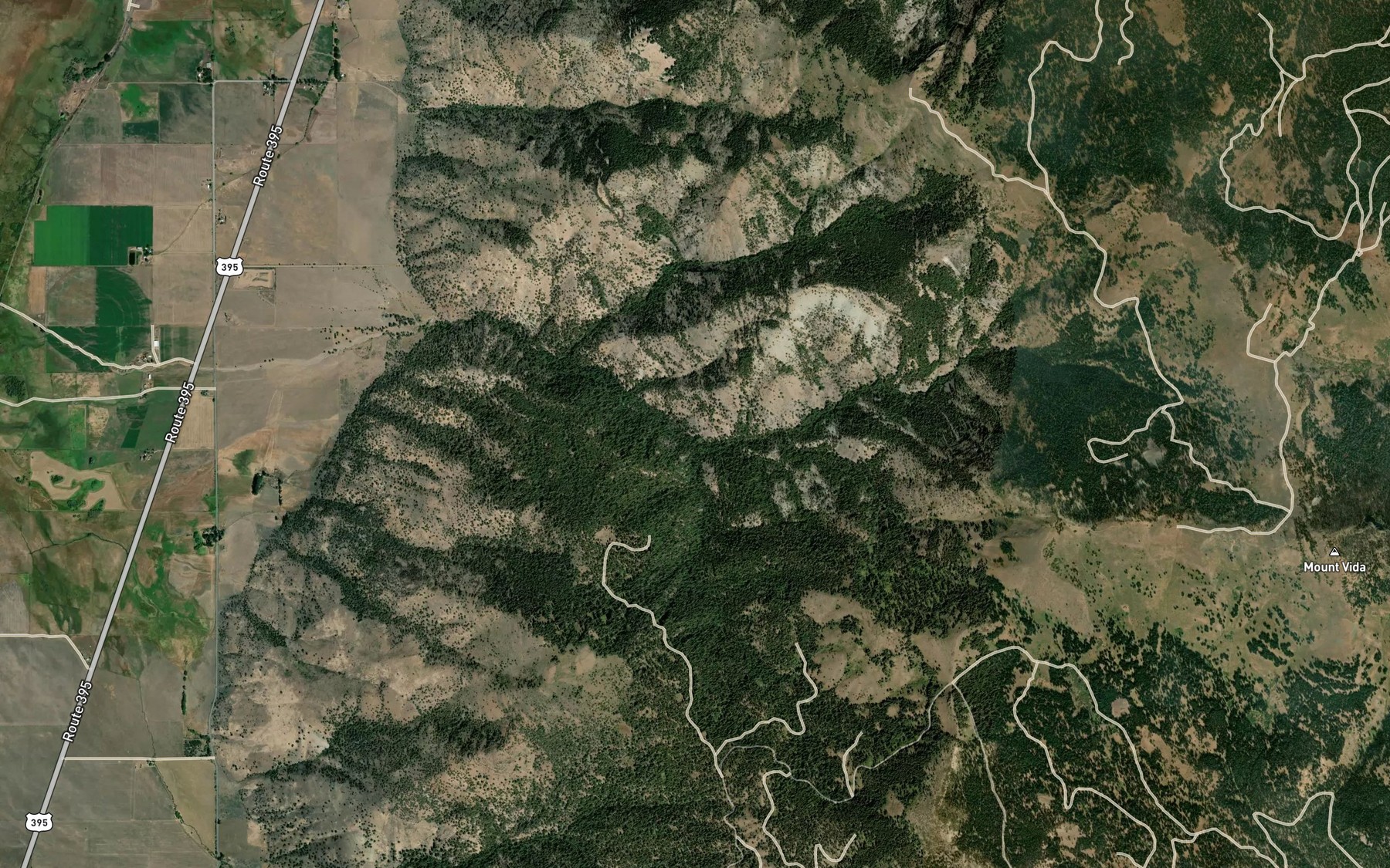 Satellite map of the North Fork Cottonwood Creek