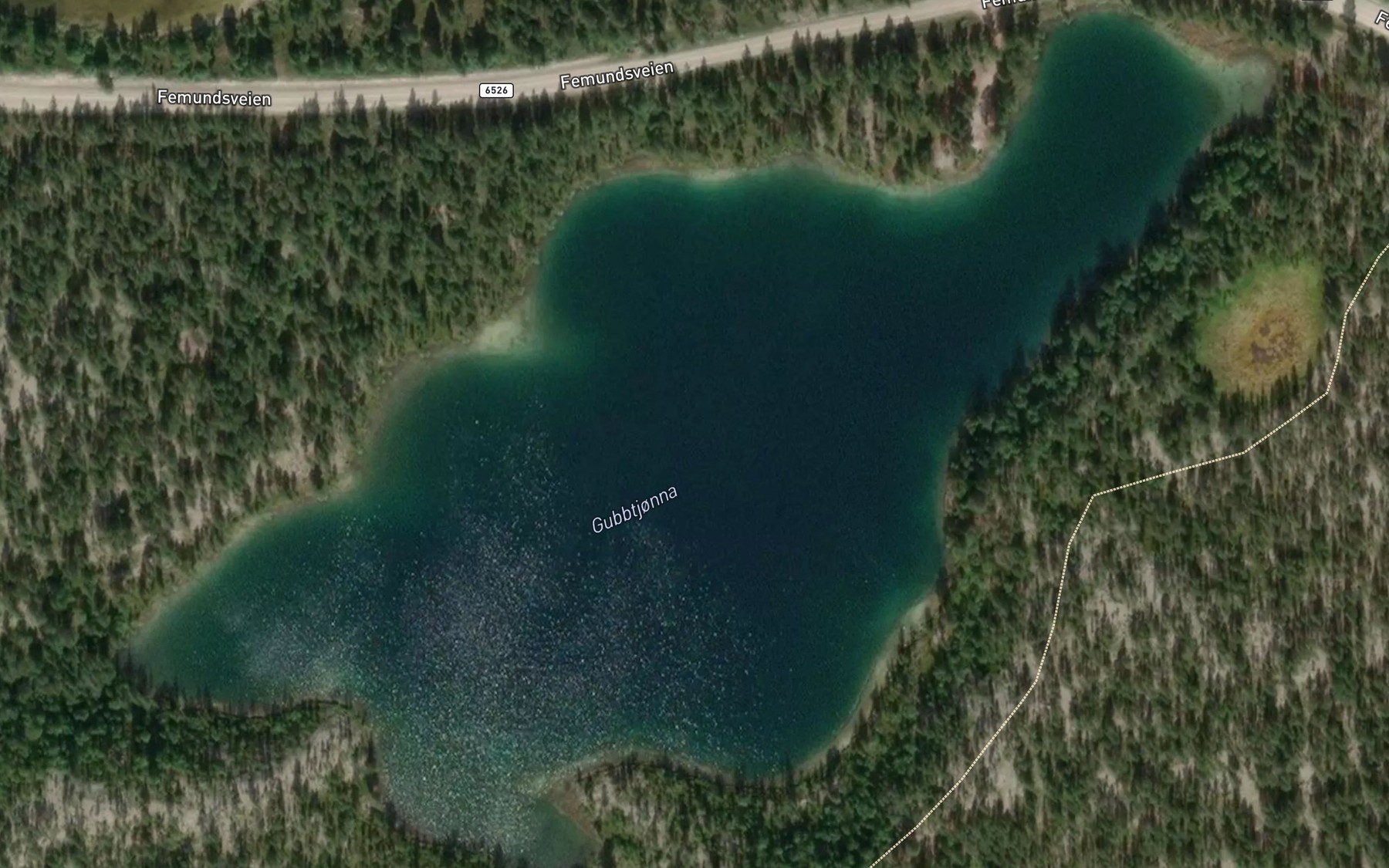 Satellite map of the Gubbtjorna