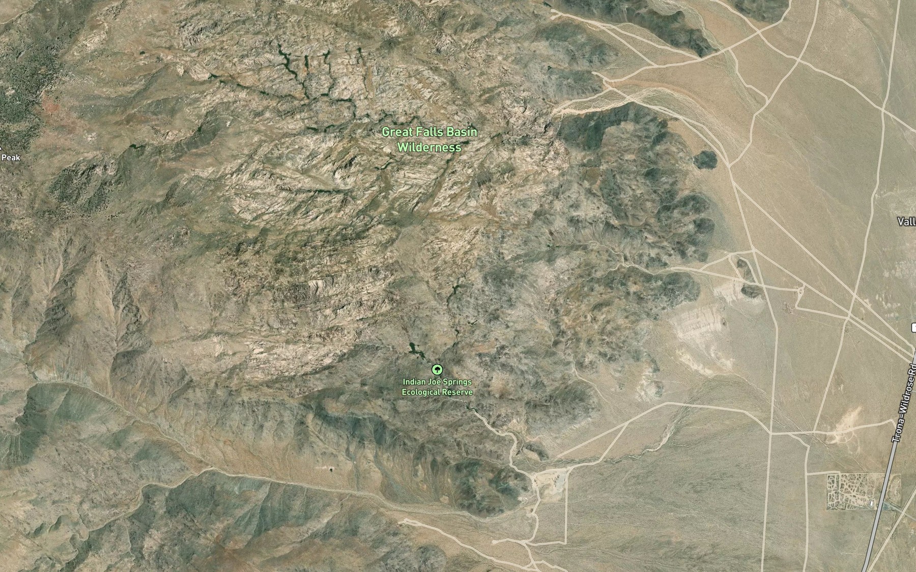 Satellite map of the Allen Spring