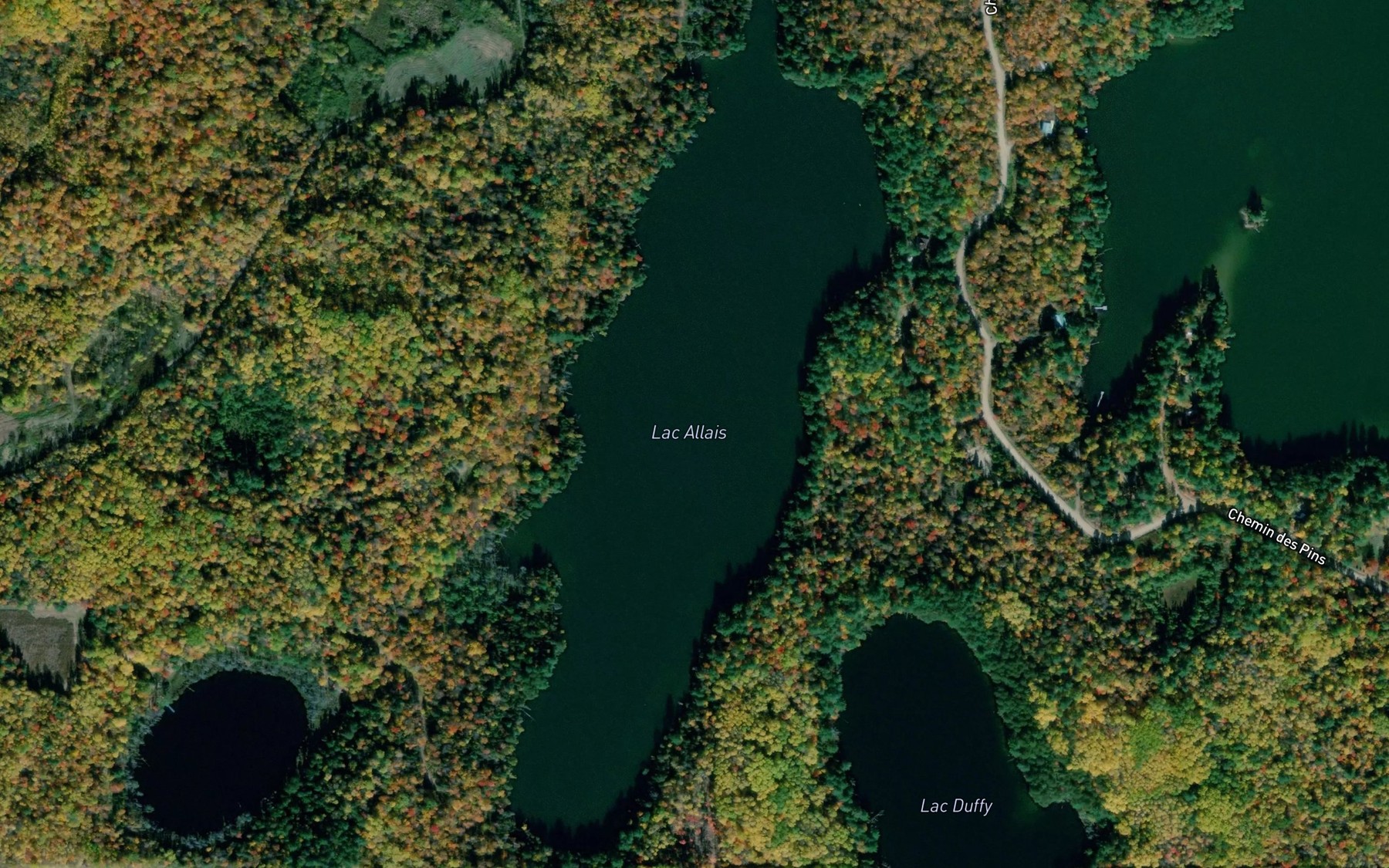 Satellite map of the Lac Allais