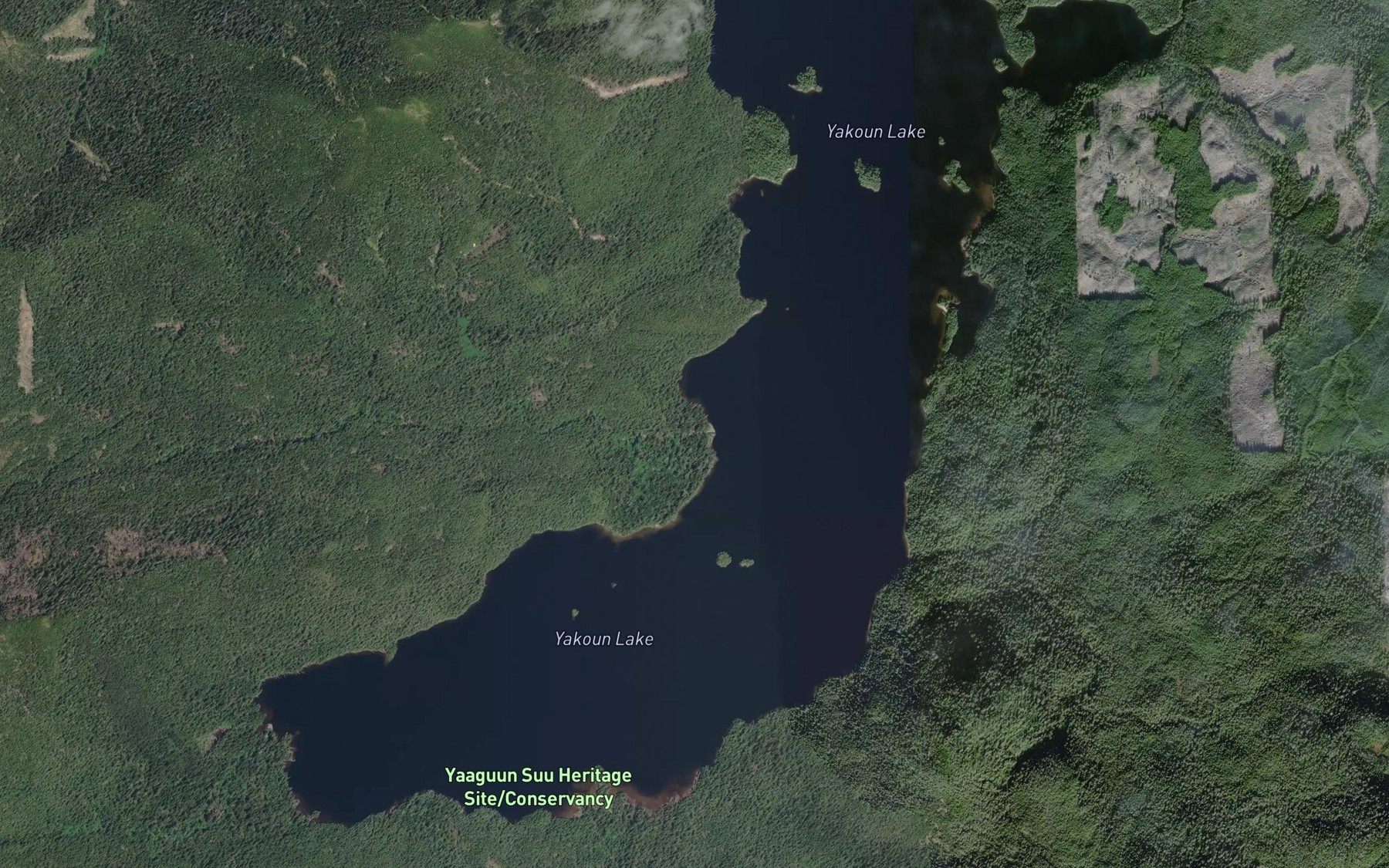 Satellite map of the Sandstone Creek