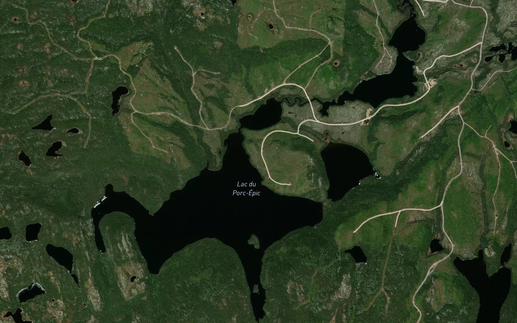 Satellite map of the Lac du Porc-Epic
