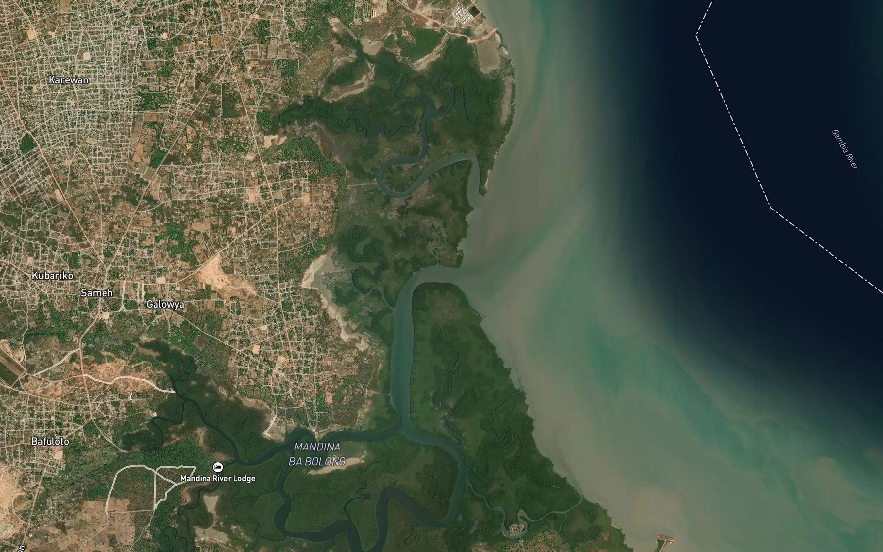 Satellite map of the Mandina Bolon