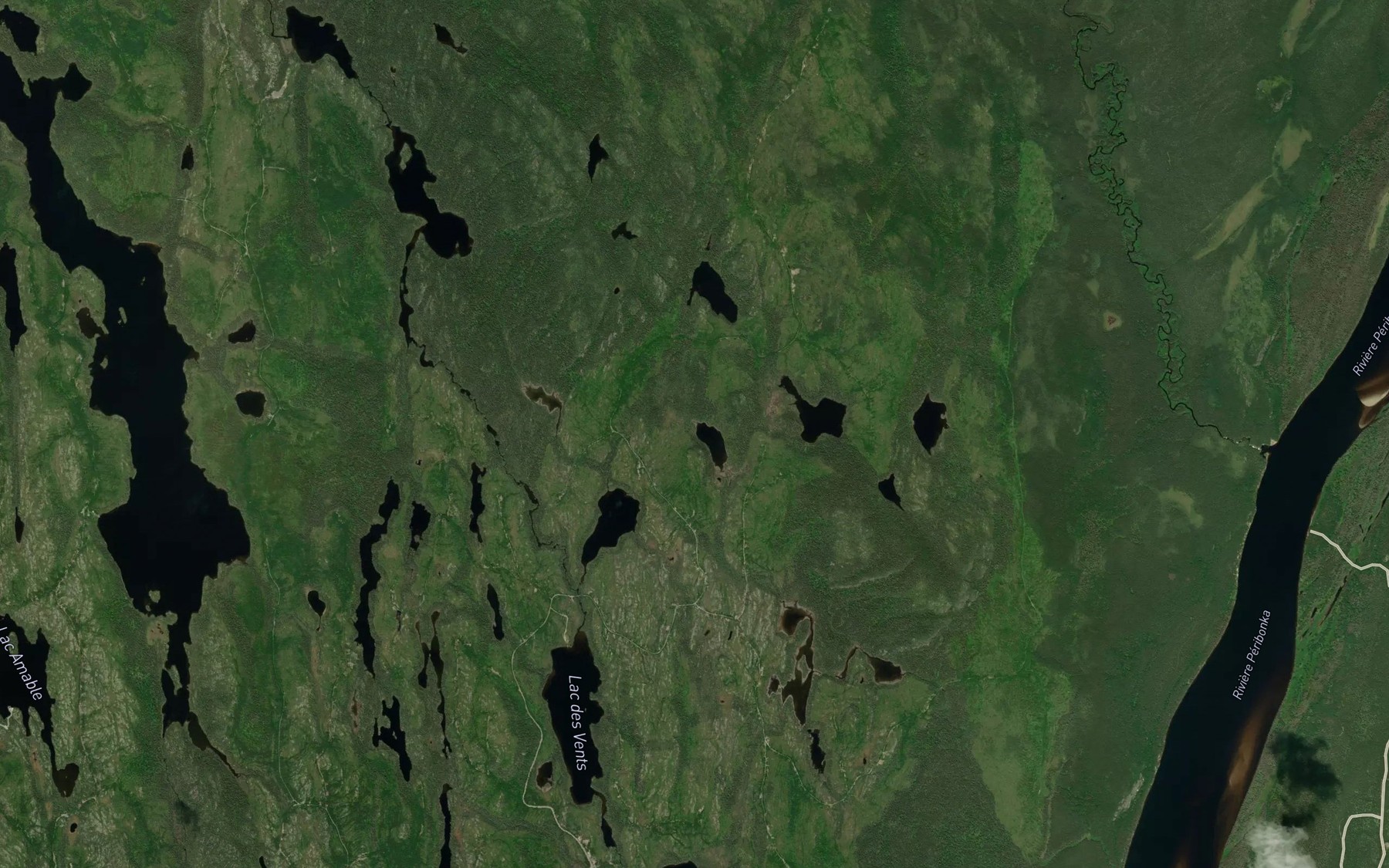Satellite map of the Lac Flanelle