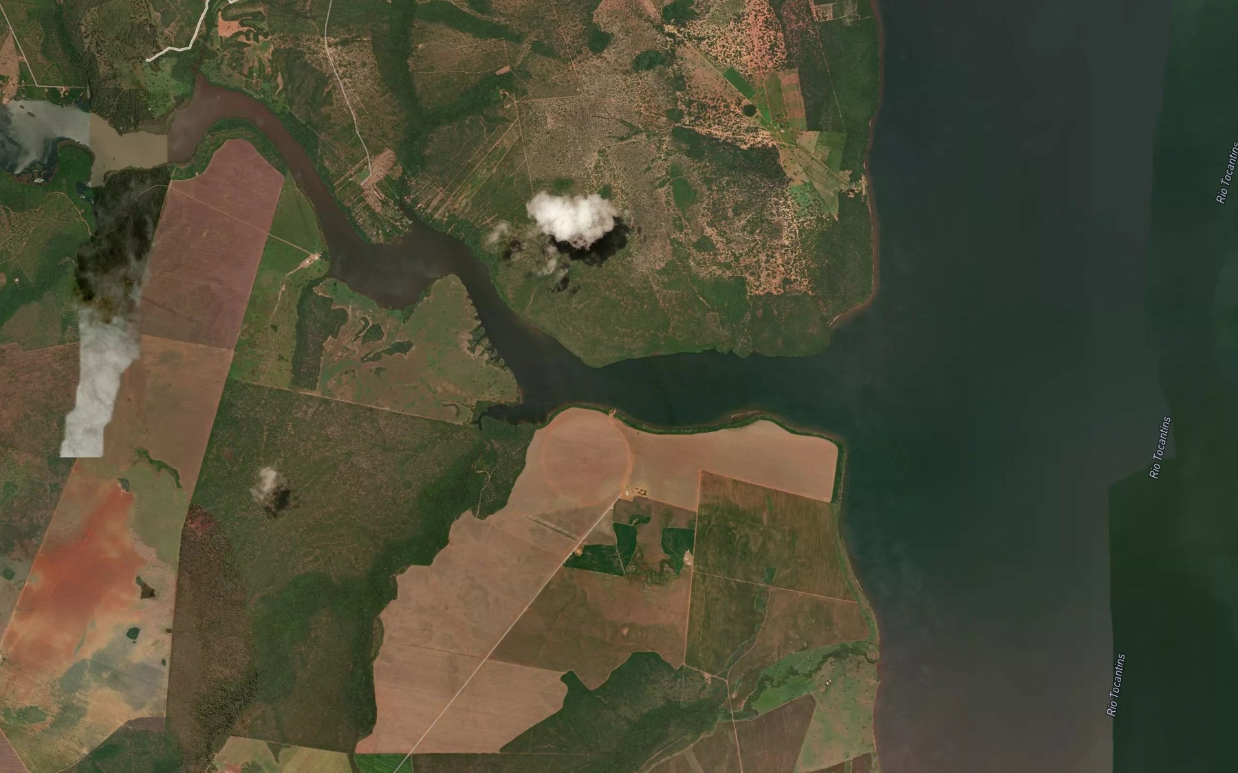 Satellite map of the Ribeirao dos Mangues
