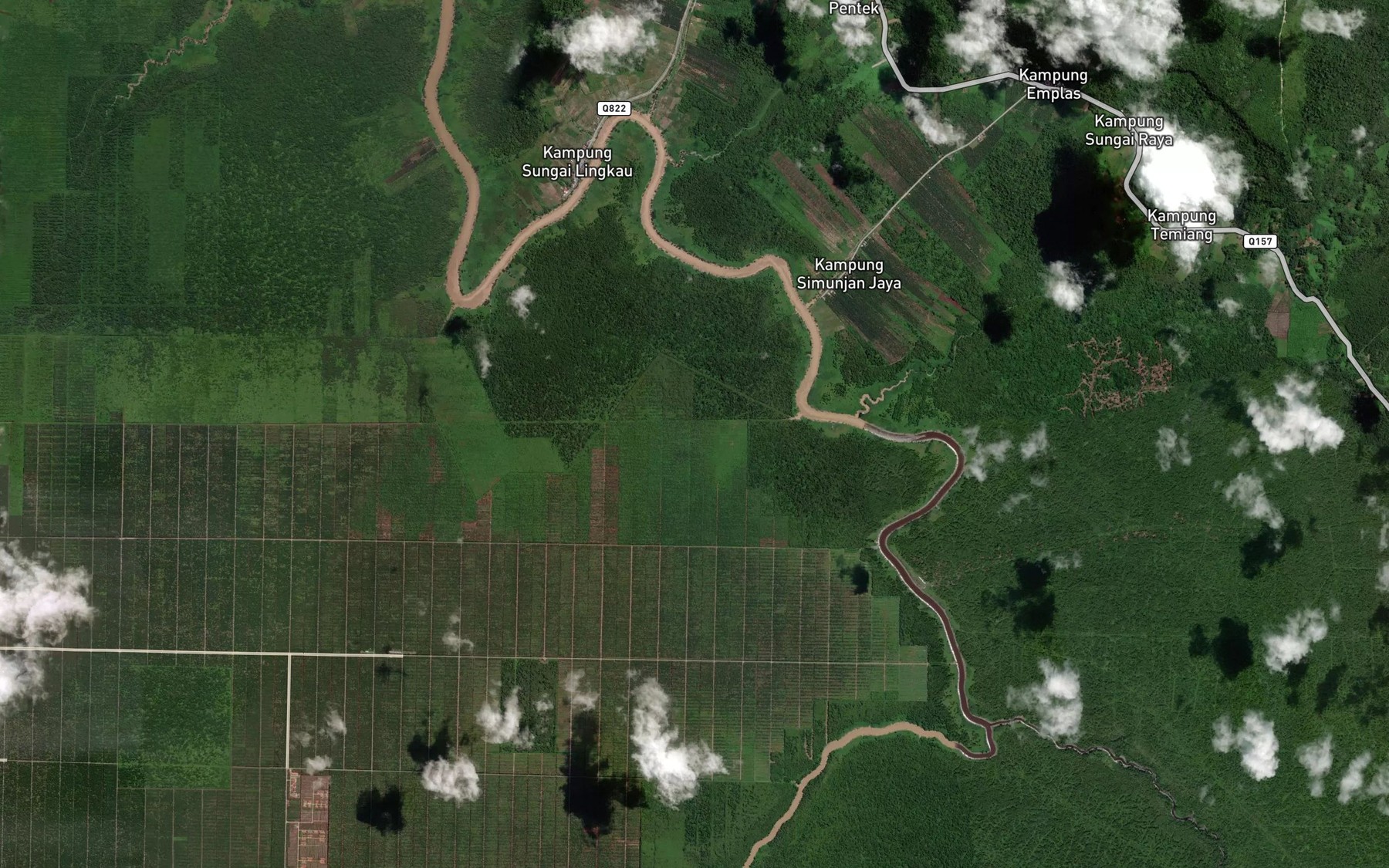 Satellite map of the Tanjong Samas