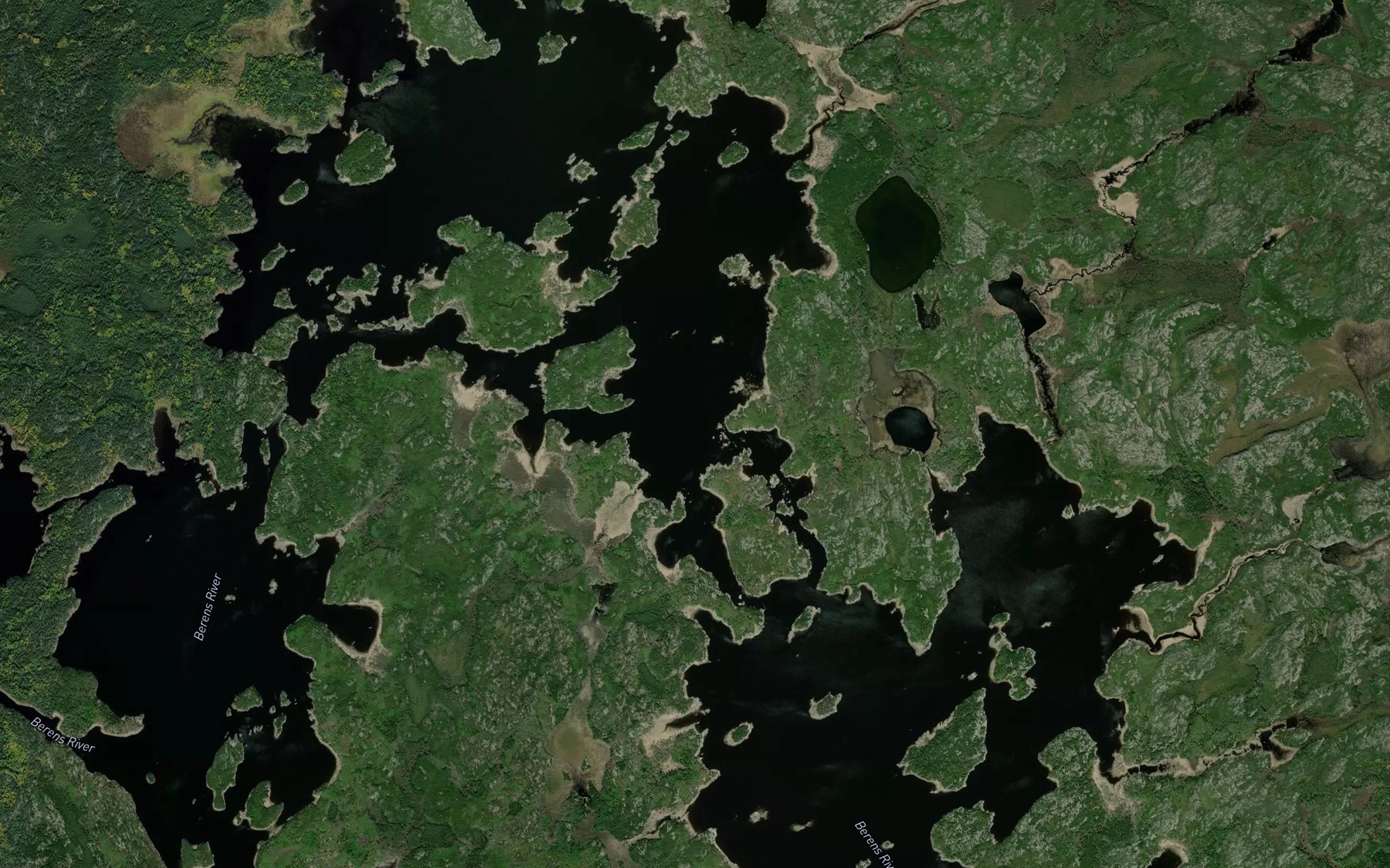 Satellite map of the Horseshoe Lake