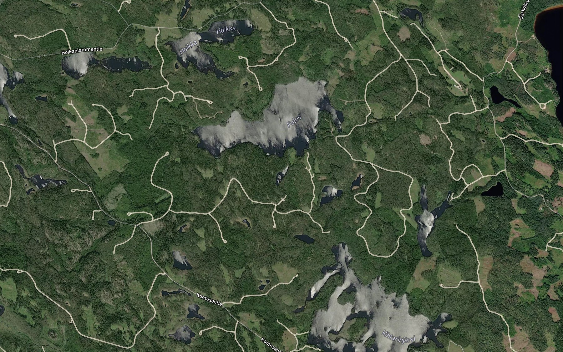 Satellite map of the Paloksen Kuvelampi