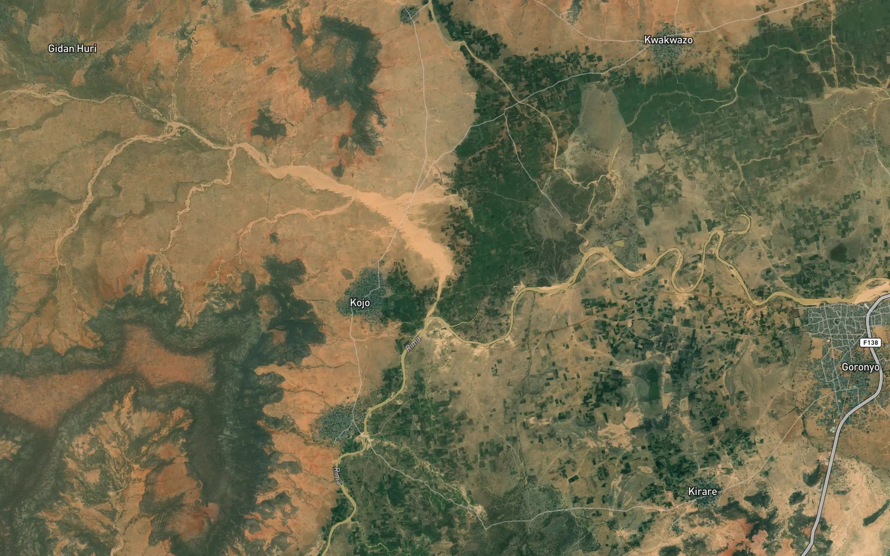 Satellite map of the River Maila