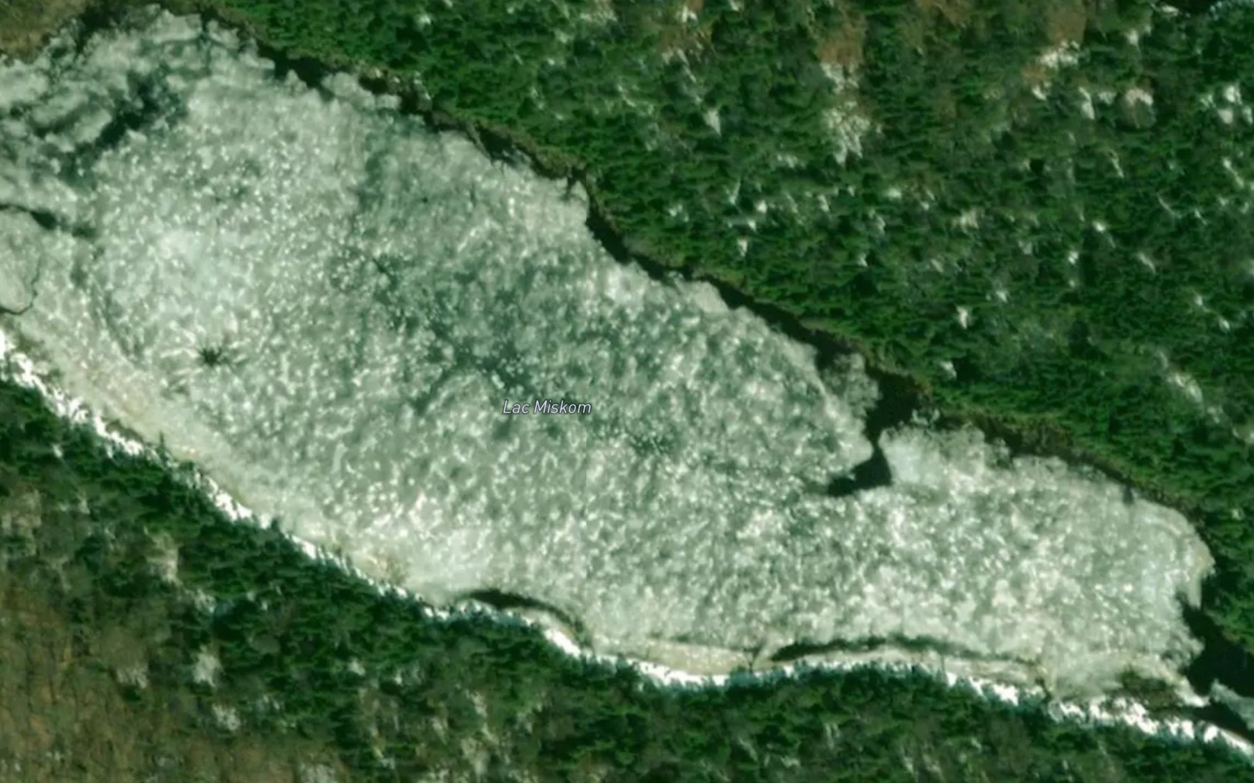 Satellite map of the Lac Miskom