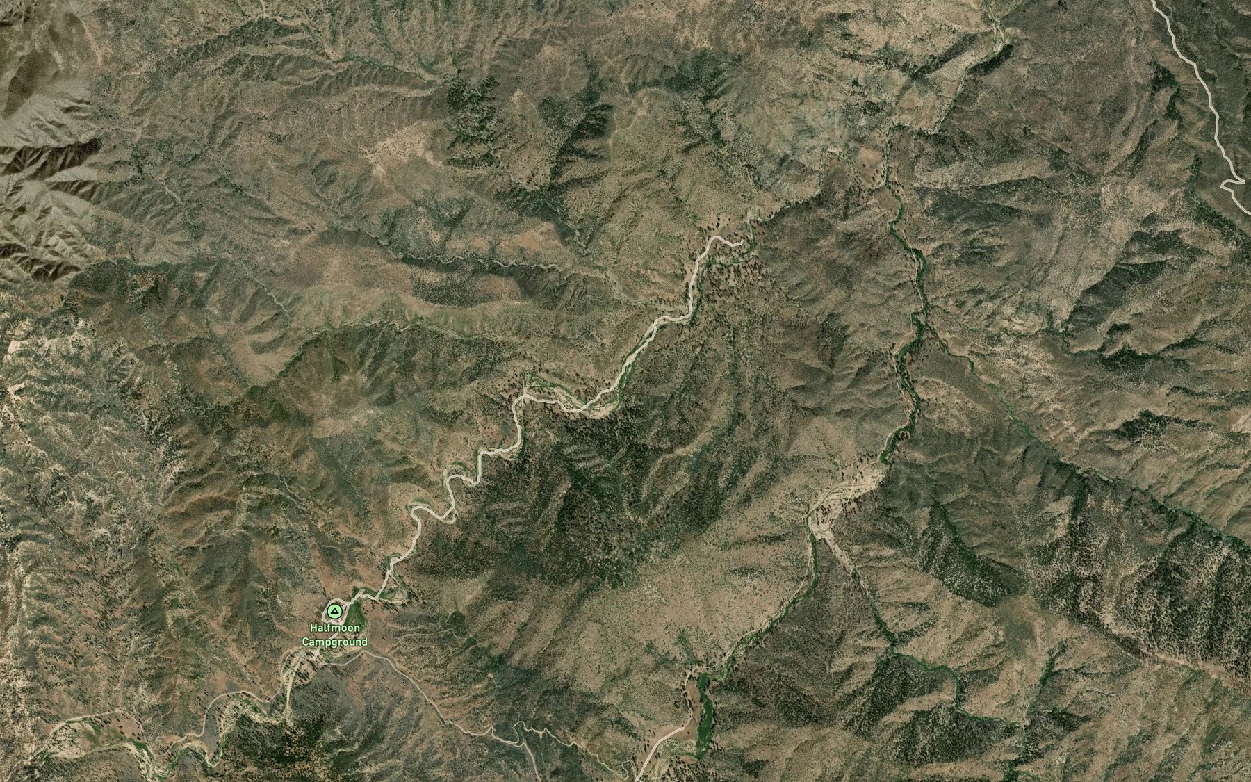 Satellite map of the Negro Creek