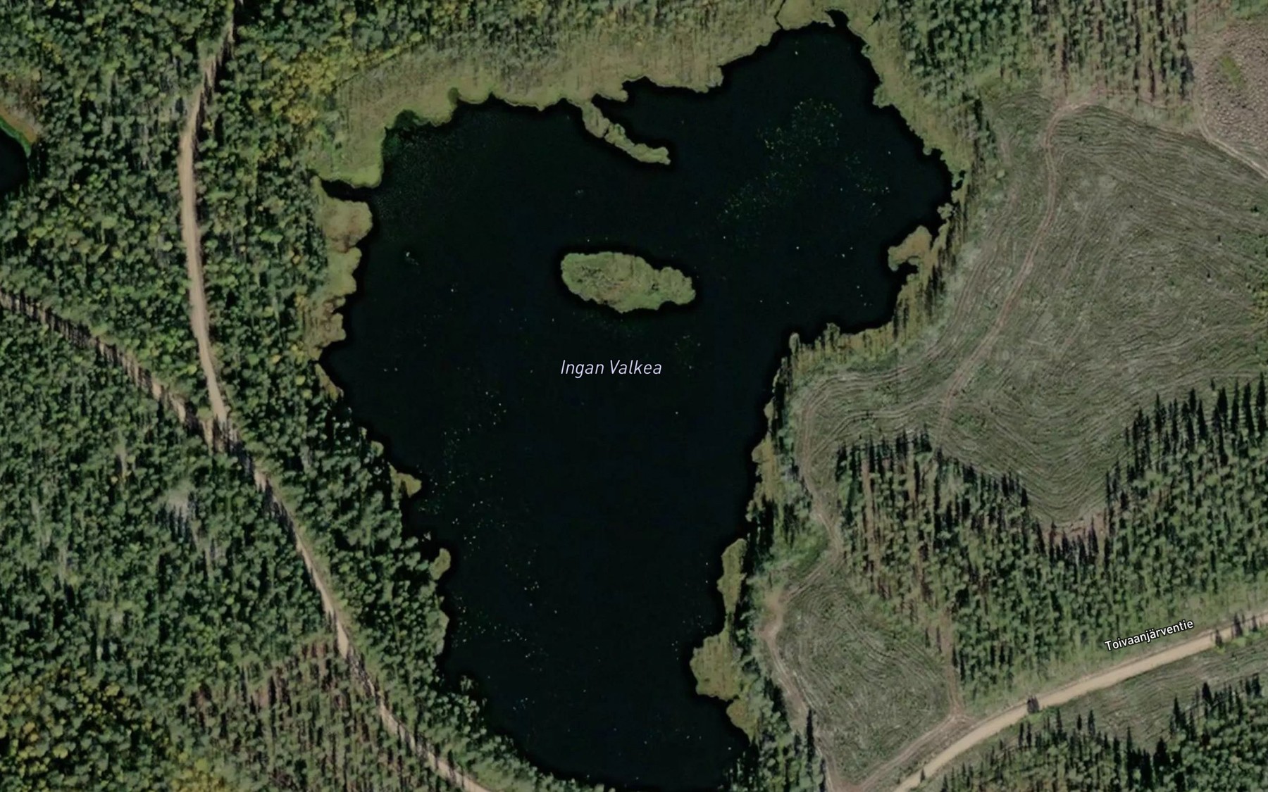 Satellite map of the Ingan Valkea