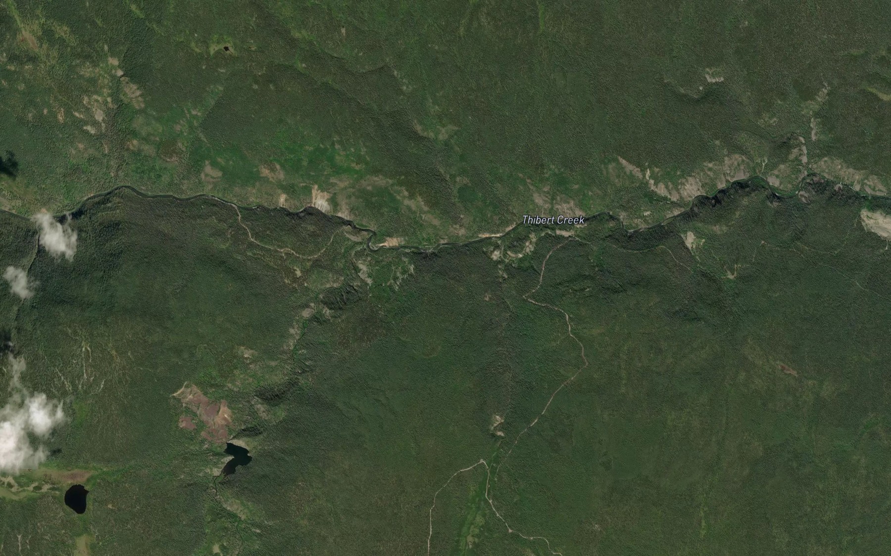 Satellite map of the Boulder Creek