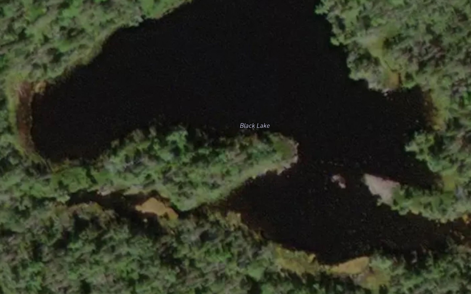 Satellite map of the Black Lake