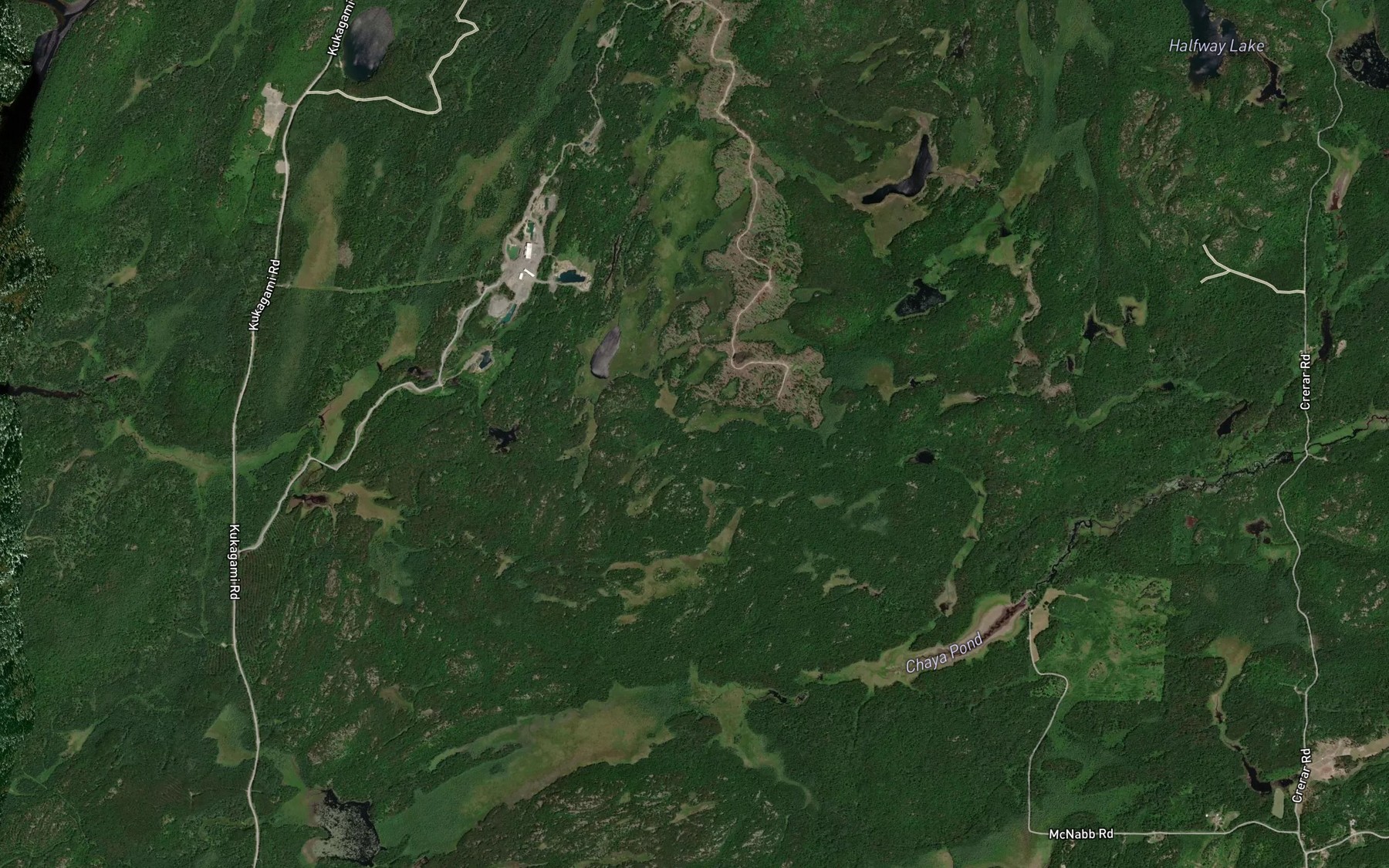 Satellite map of the North Lake