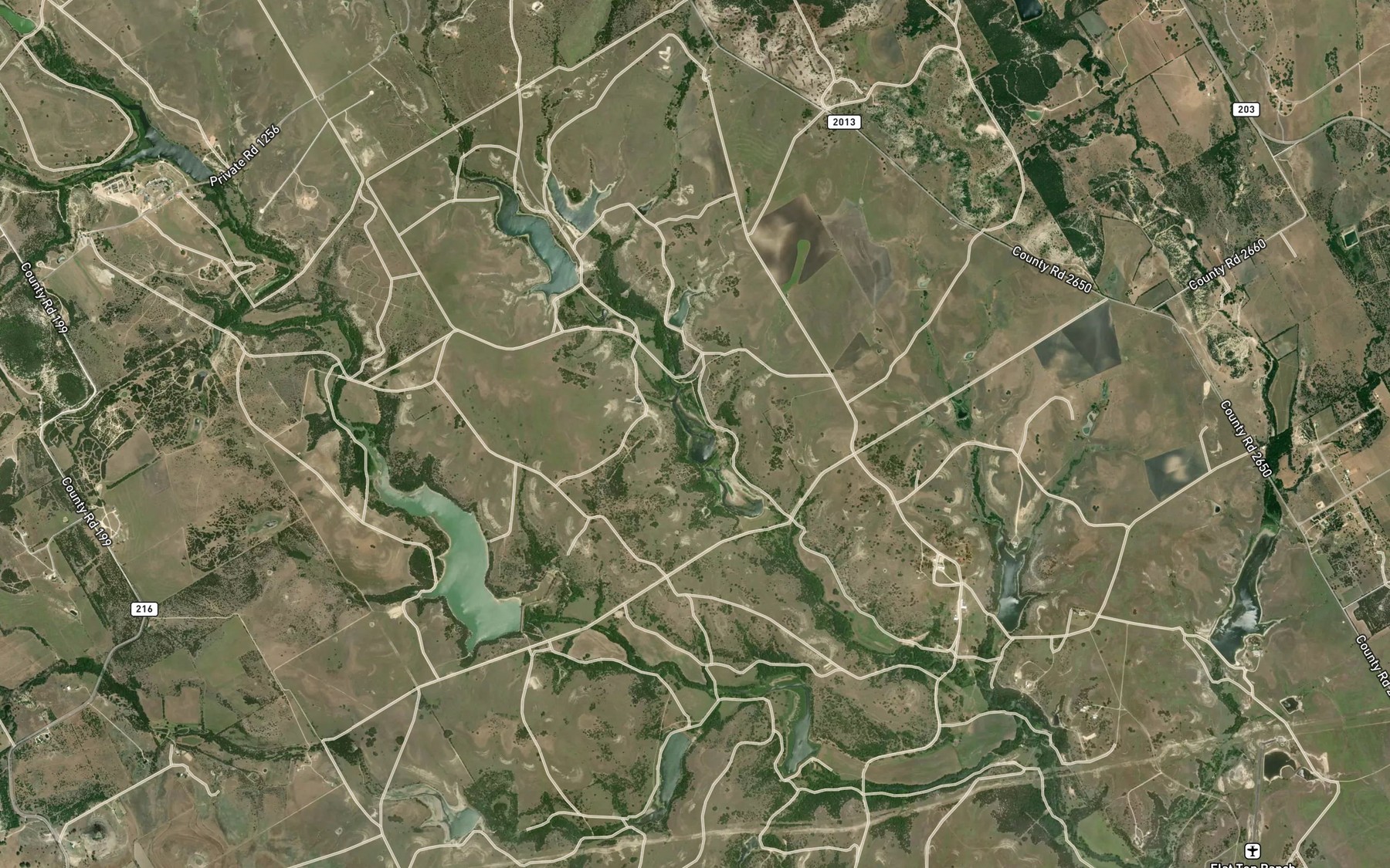 Satellite map of the Polnac Lake