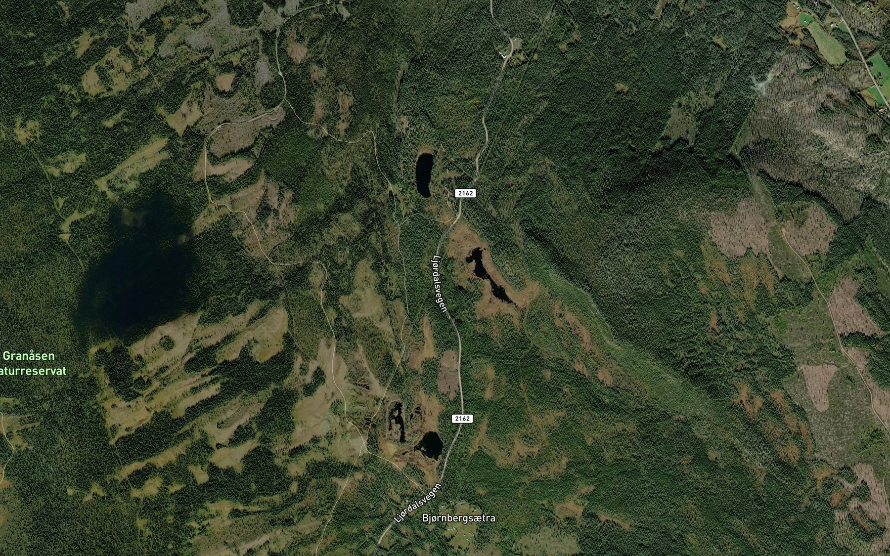 Satellite map of the Snogaskjelda