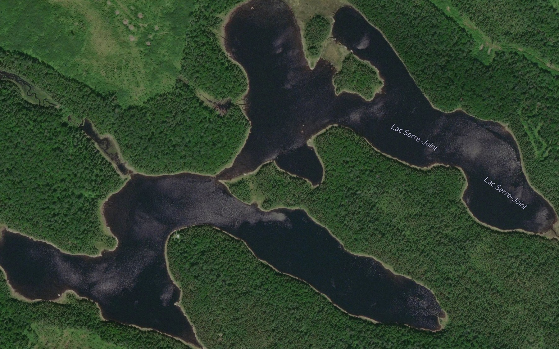 Satellite map of the Lac Serre-Joint